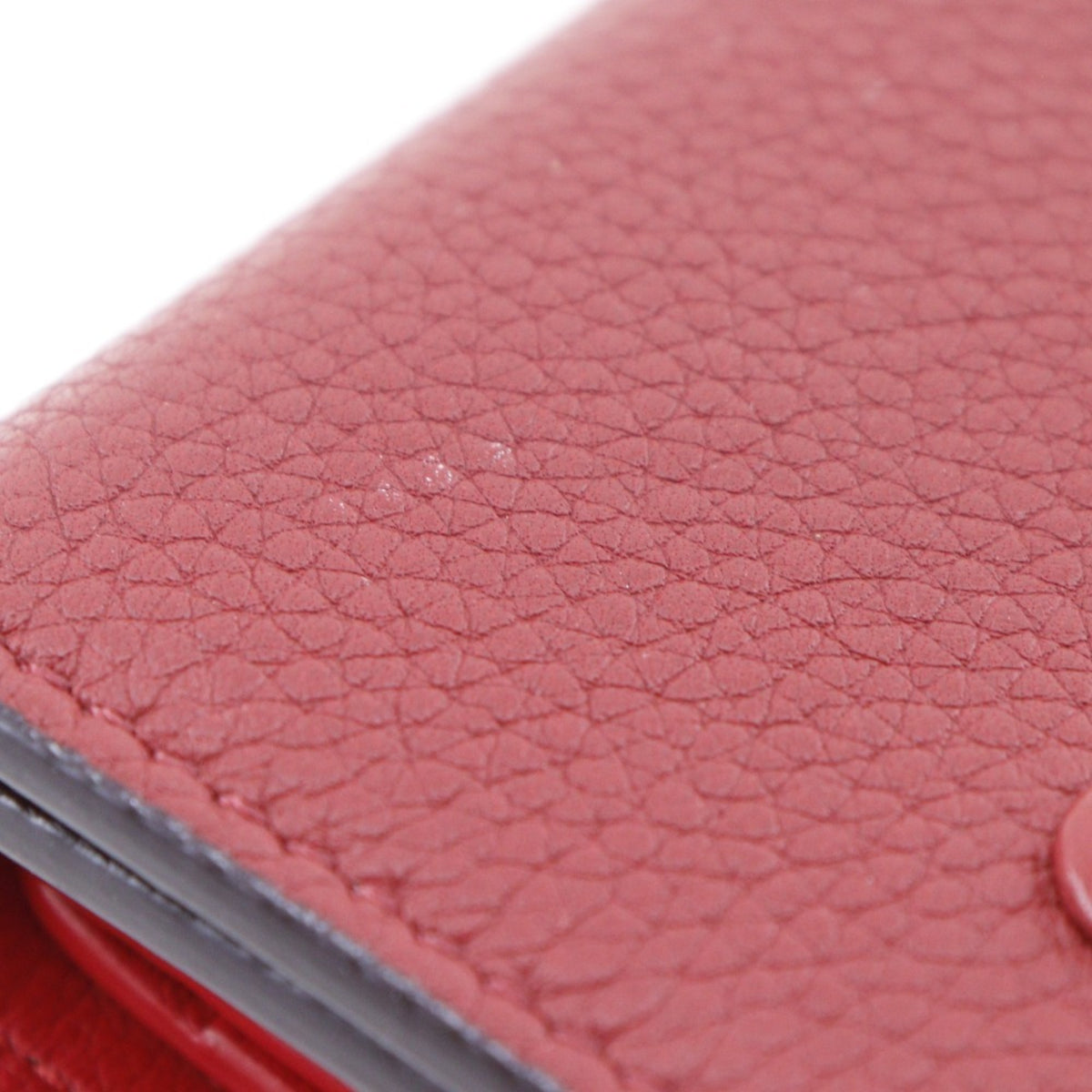 Celine Red Color Leather Wallet (Tri-Fold) (Pre-Owned)