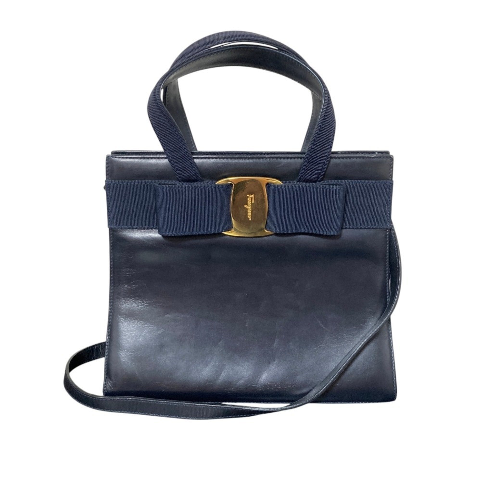 Salvatore Ferragamo Black Handbag Shoulder Bag (Pre-Owned)