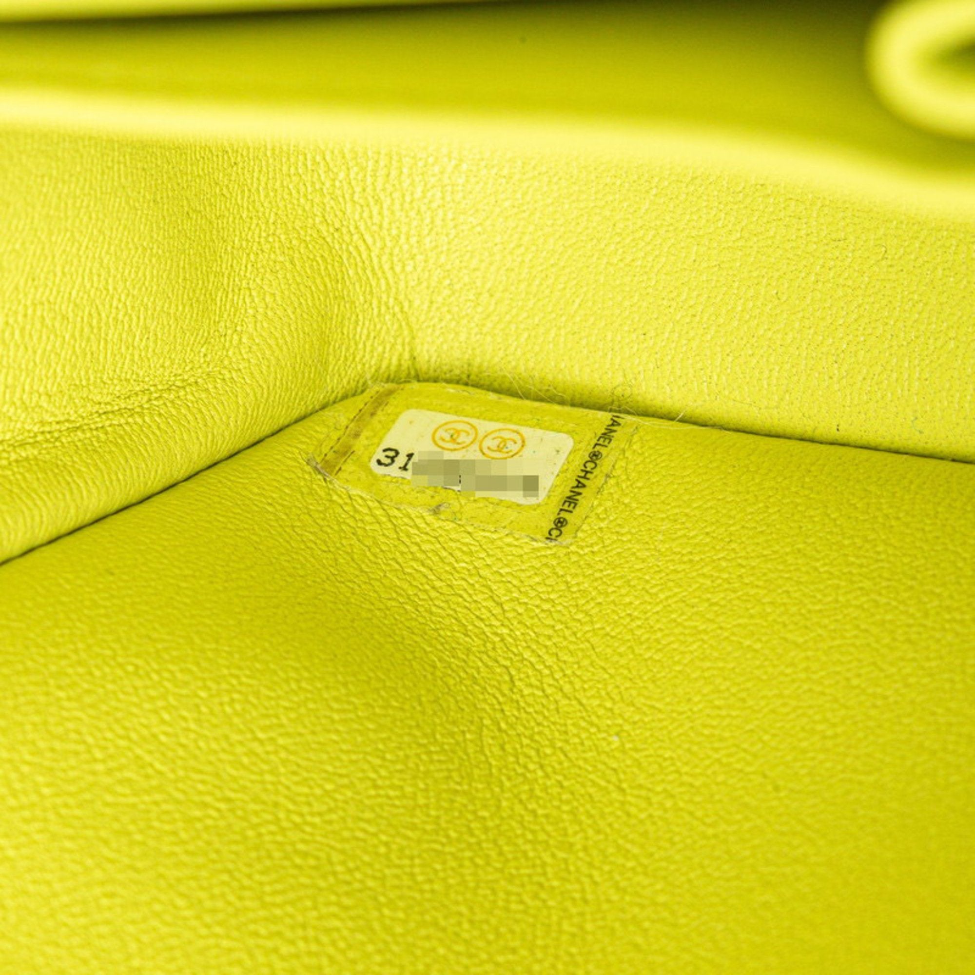 Chanel Matelasse Yellow Handbag Shoulder Bag (Pre-Owned)