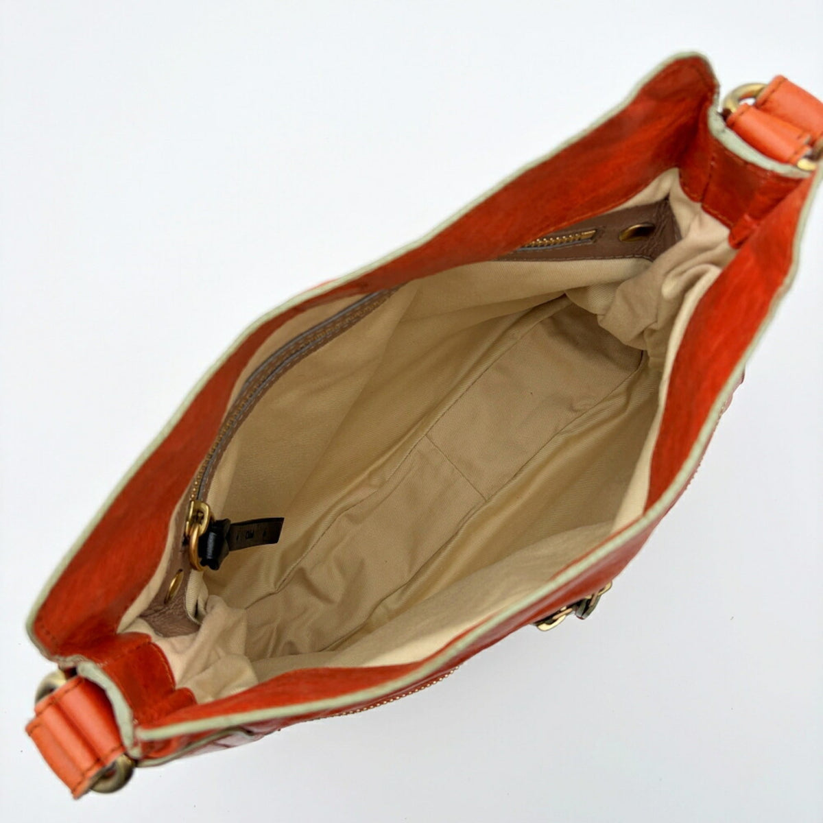 Chloé Orange Leather Shoulder Bag (Pre-Owned)