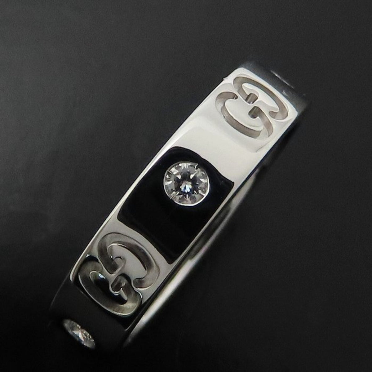 Gucci Icon White Gold (18K) Band Ring (Pre-Owned)