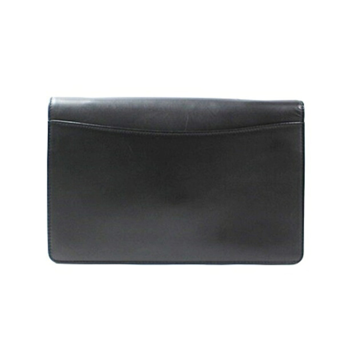 Dunhill Beige Black Leather Clutch Bag (Pre-Owned)