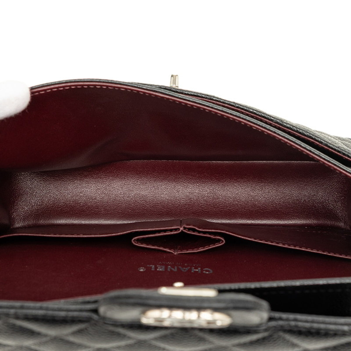 Chanel Black Grained Calfskin Shoulder Bag (Pre-Owned)