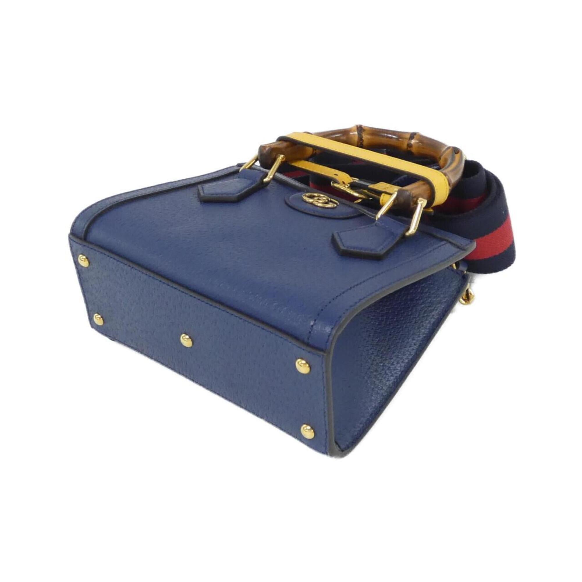 Gucci Royal Blue Leather Handbag (Pre-Owned)