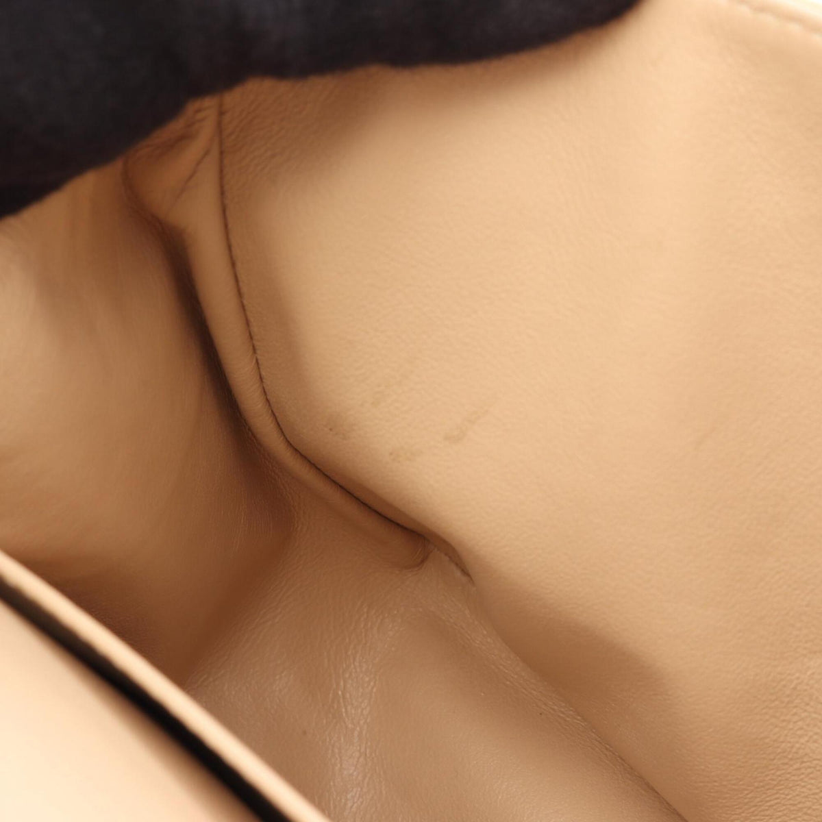 Chanel Beige Grained Calfskin Handbag Shoulder Bag (Pre-Owned)