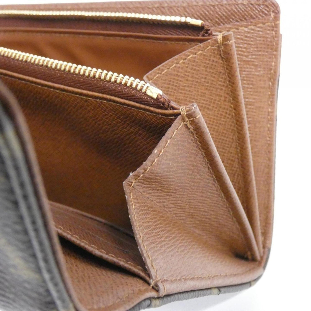 Louis Vuitton Brown Coated Canvas Long Wallet (Bi-Fold) (Pre-Owned)