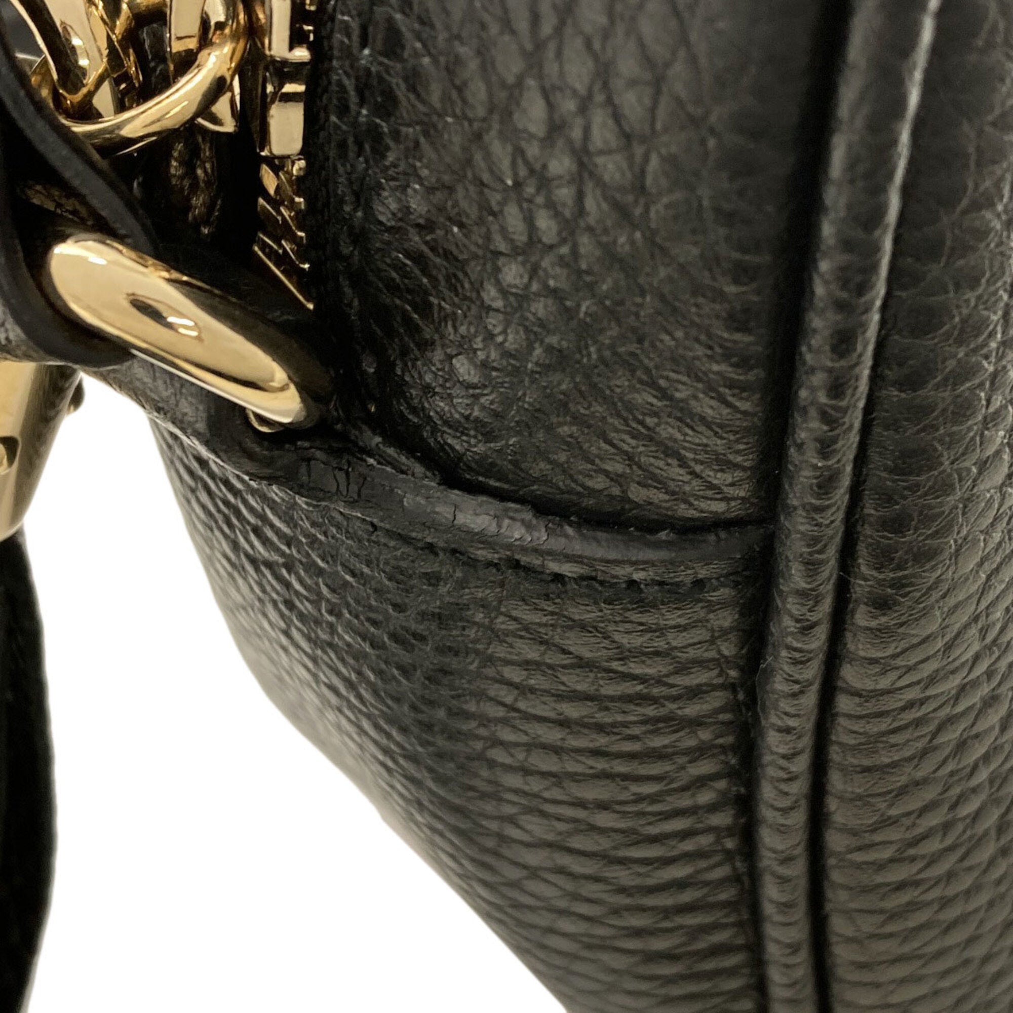 Gucci Black Leather Shoulder Bag (Pre-Owned)