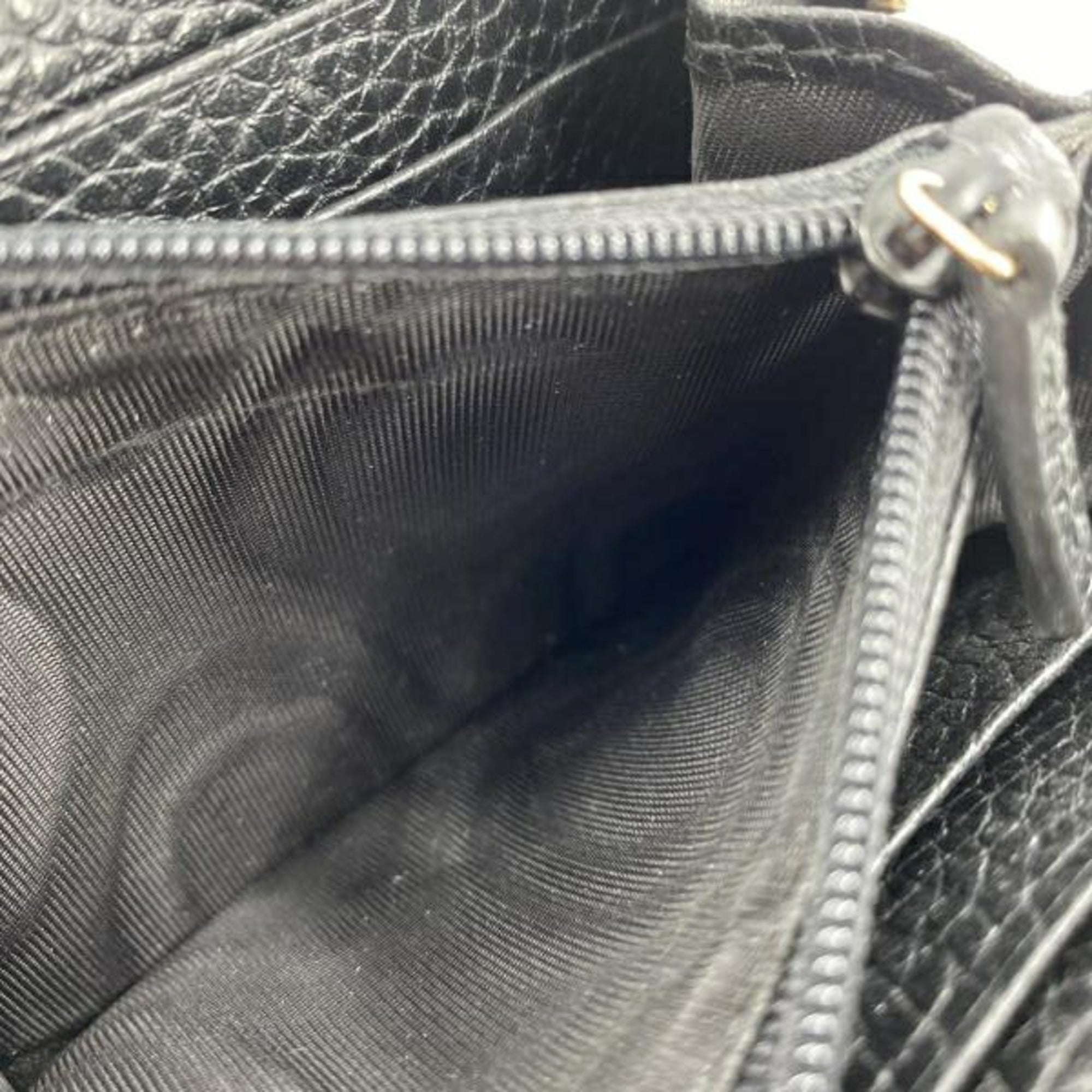 Gucci Black Leather Coin Purse/Coin Case (Pre-Owned)