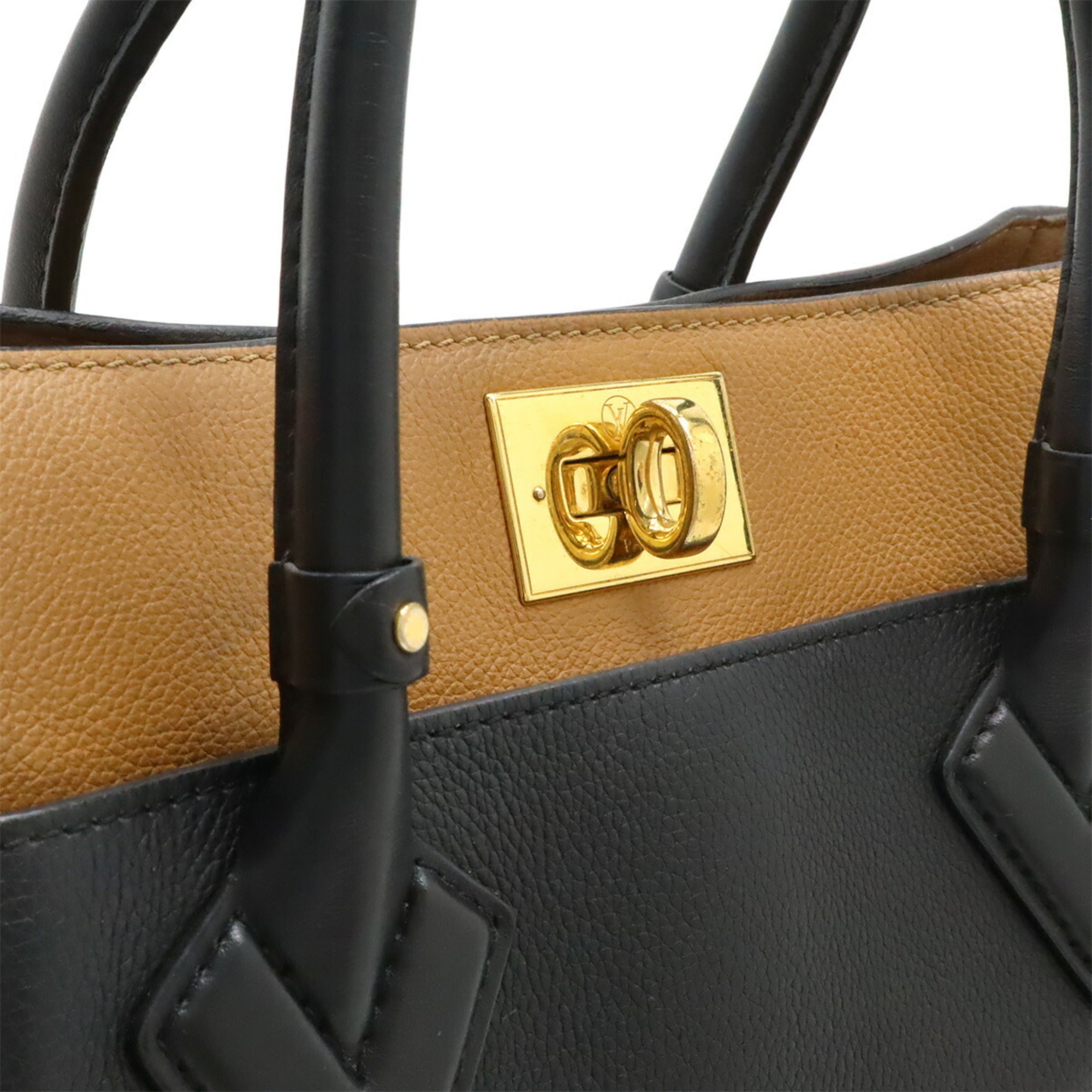 Louis Vuitton Monogram Black Noir Monogram Leather Handbag Shoulder Bag (Pre-Owned)