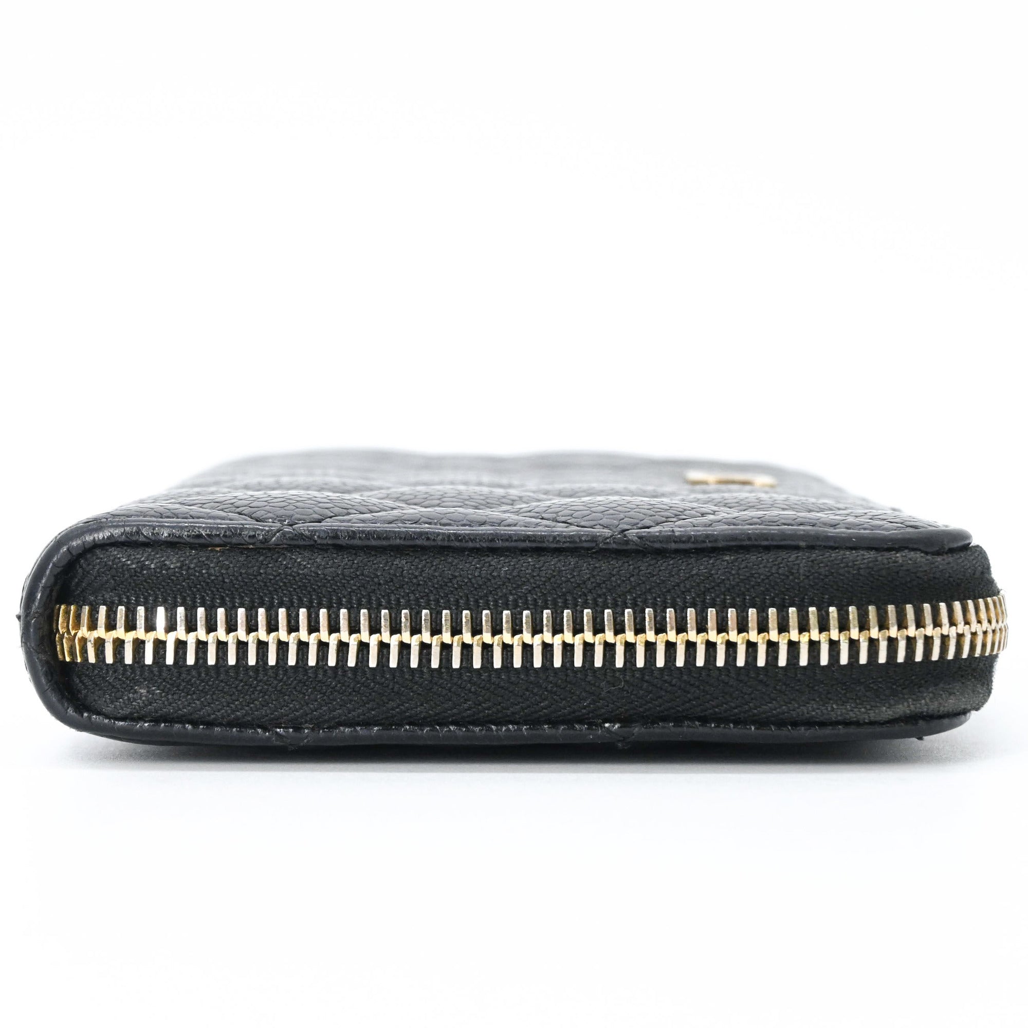 Chanel Black Grained Calfskin Coin Purse/Coin Case (Pre-Owned)