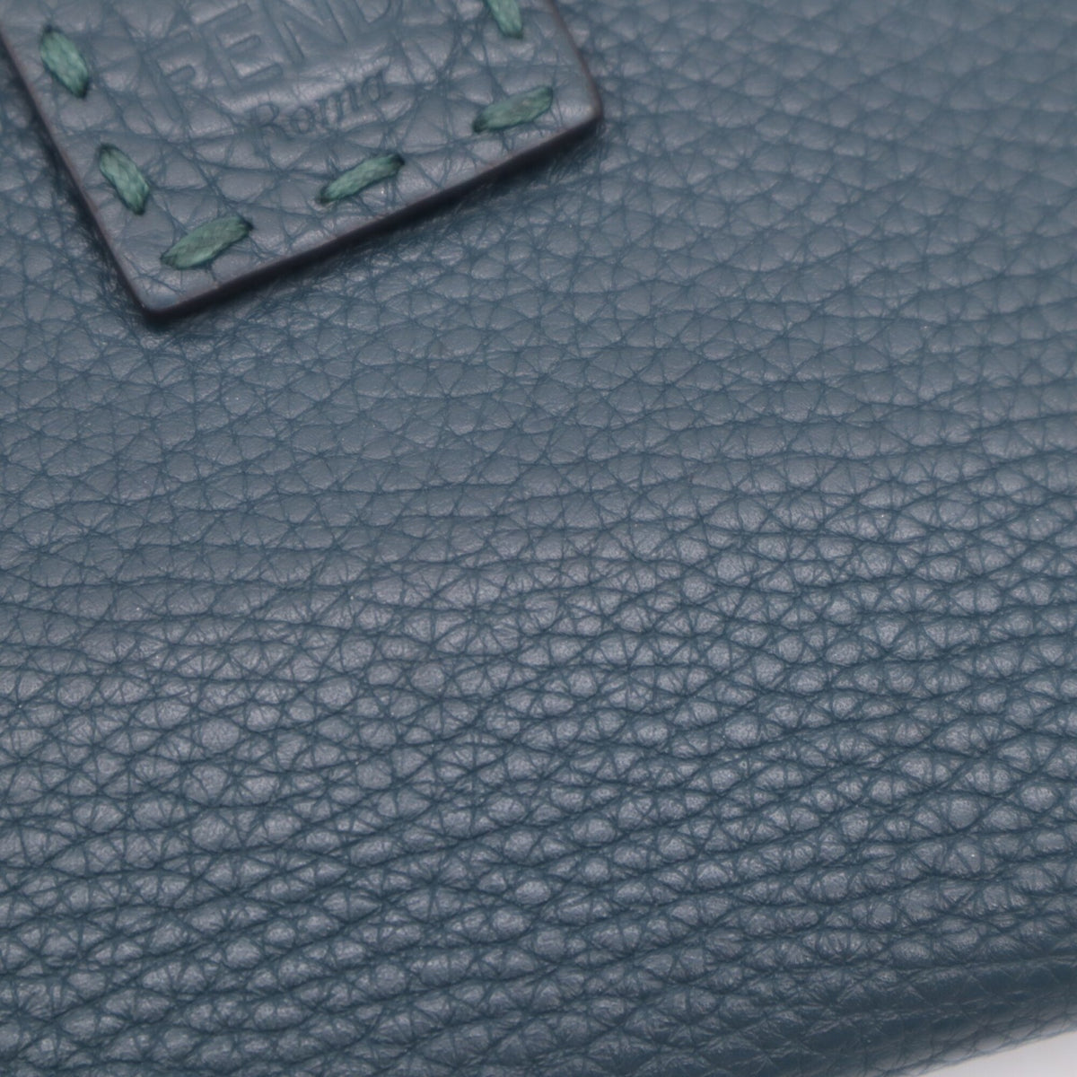 Fendi Selleria Green Leather Long Wallet (Bi-Fold) (Pre-Owned)