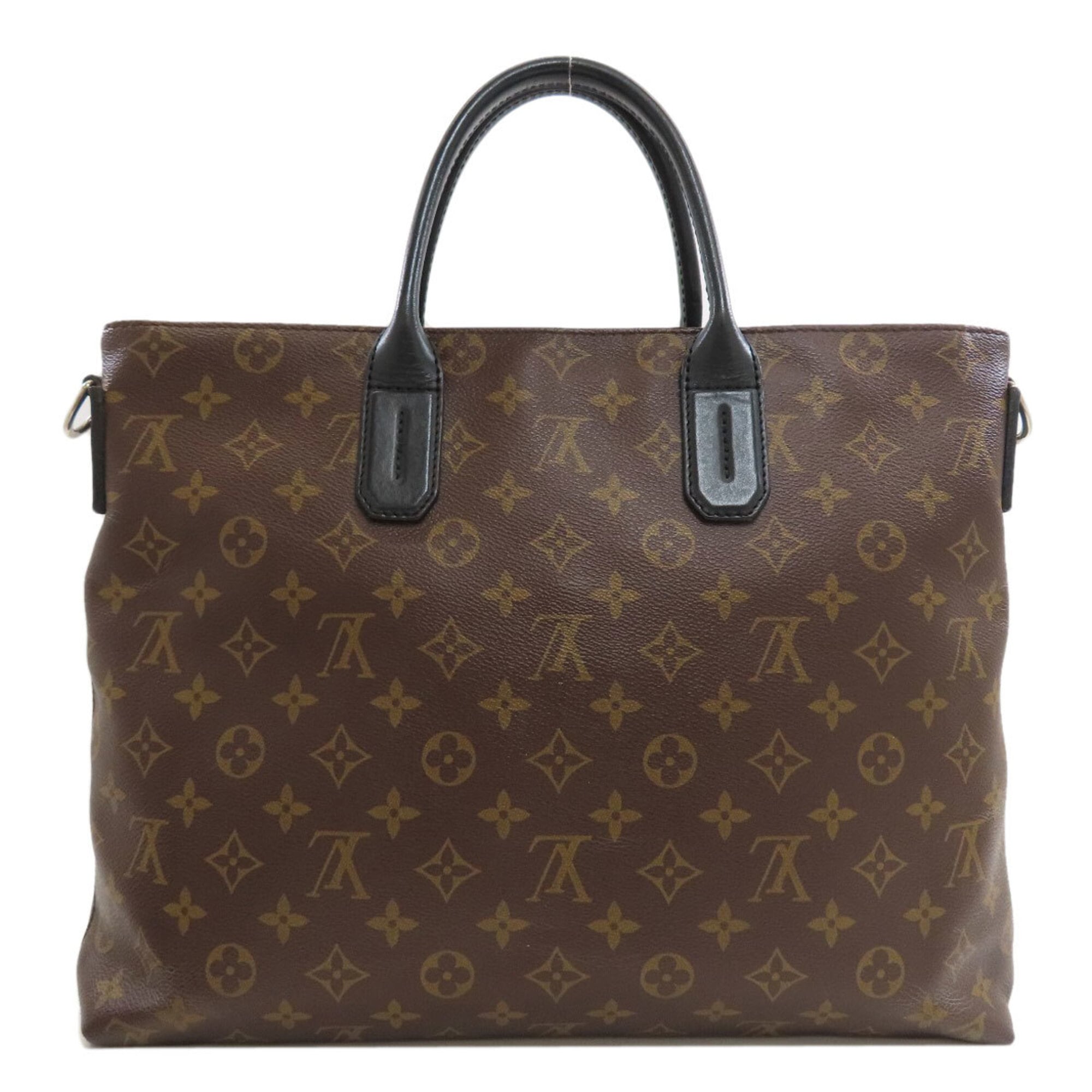 Louis Vuitton Monogram Macassar Black Brown Monogram Briefcase (Pre-Owned)