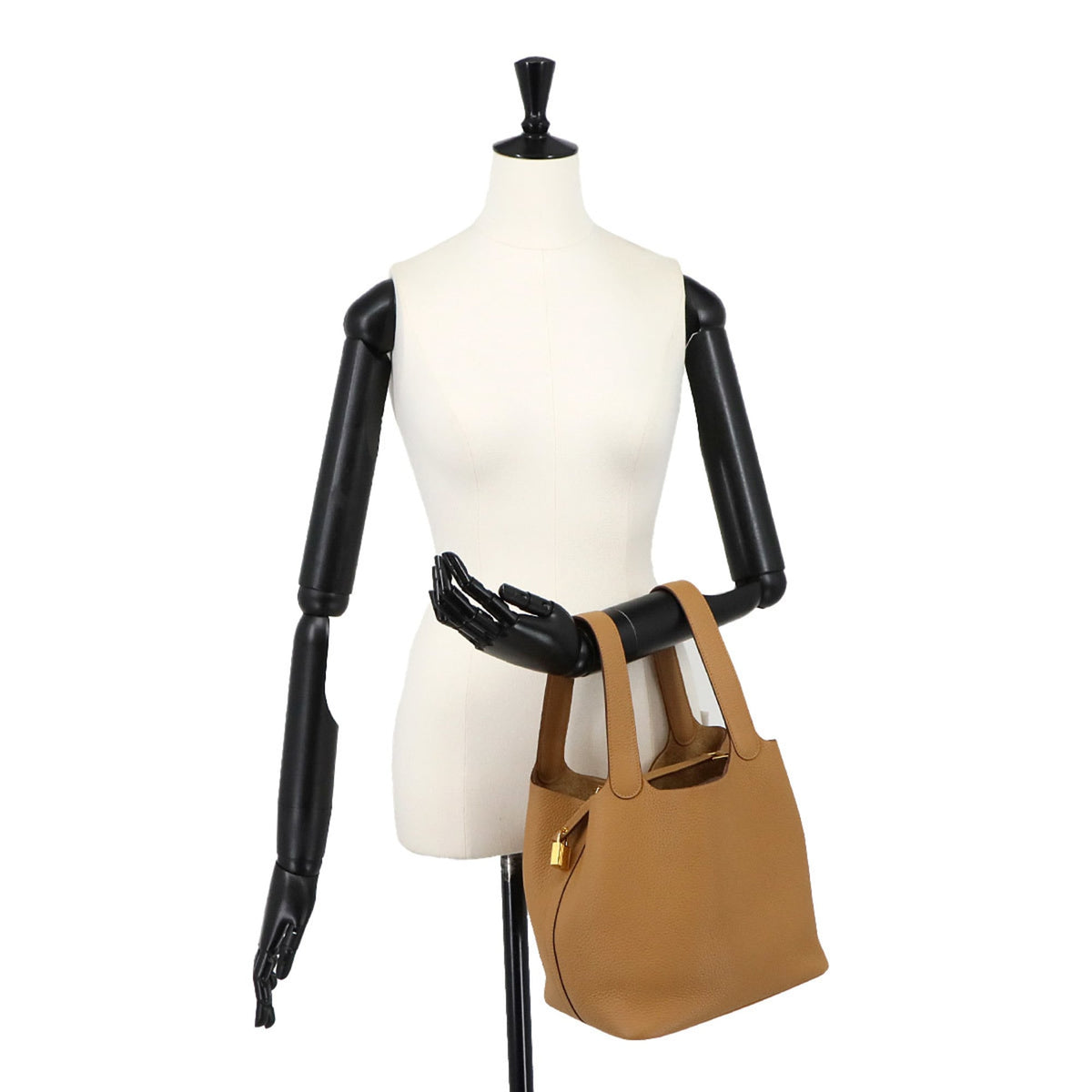 Piko Beige Brown Handbag (Pre-Owned)