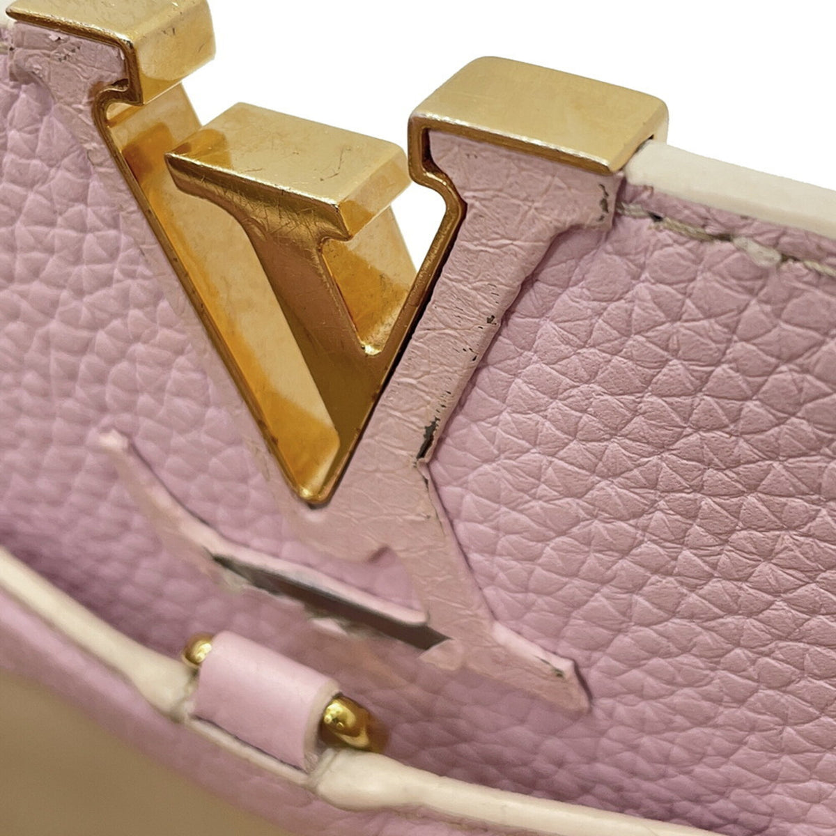 Louis Vuitton White Leather Handbag (Pre-Owned)