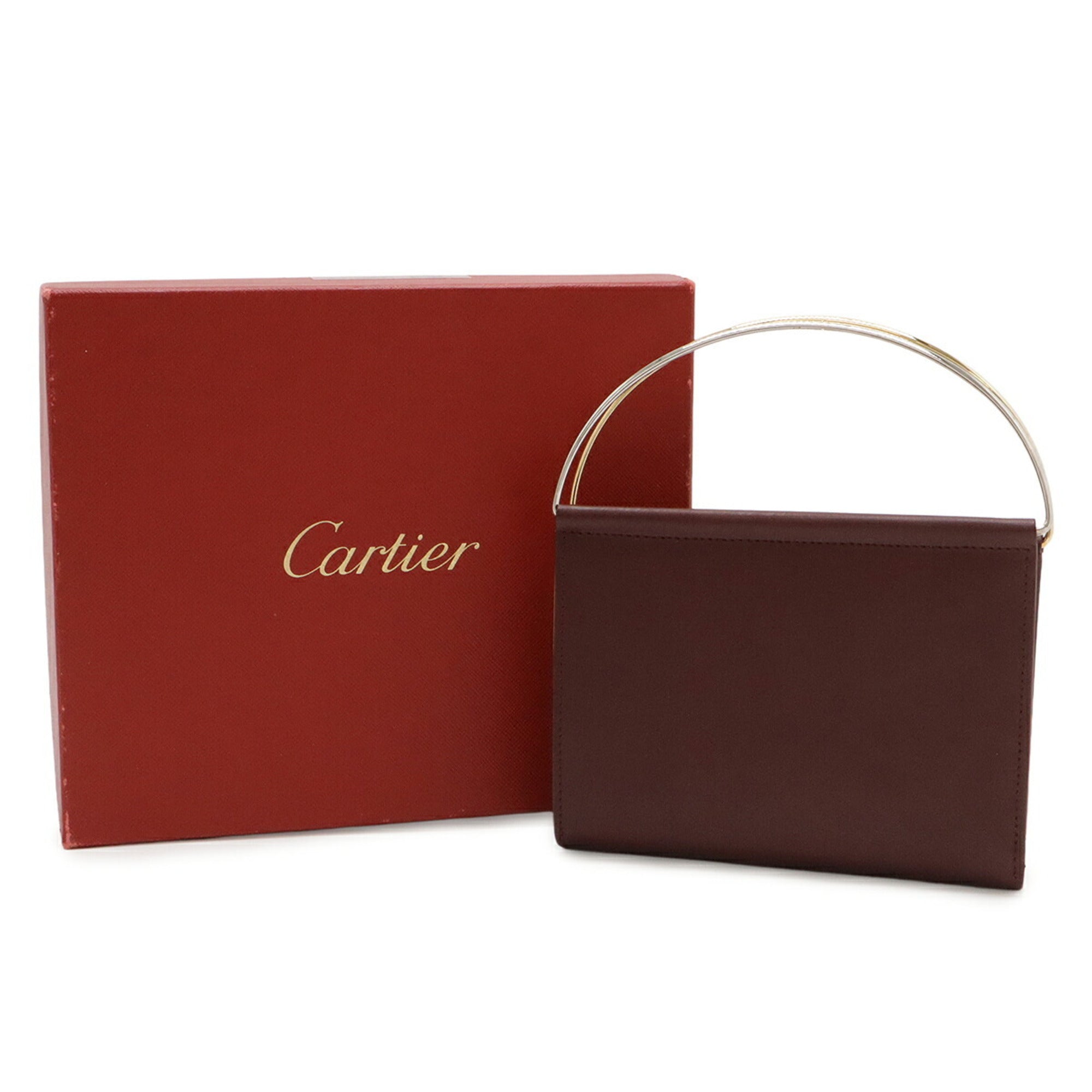 Cartier Bordeaux Leather Wallet (Bi-Fold) (Pre-Owned)