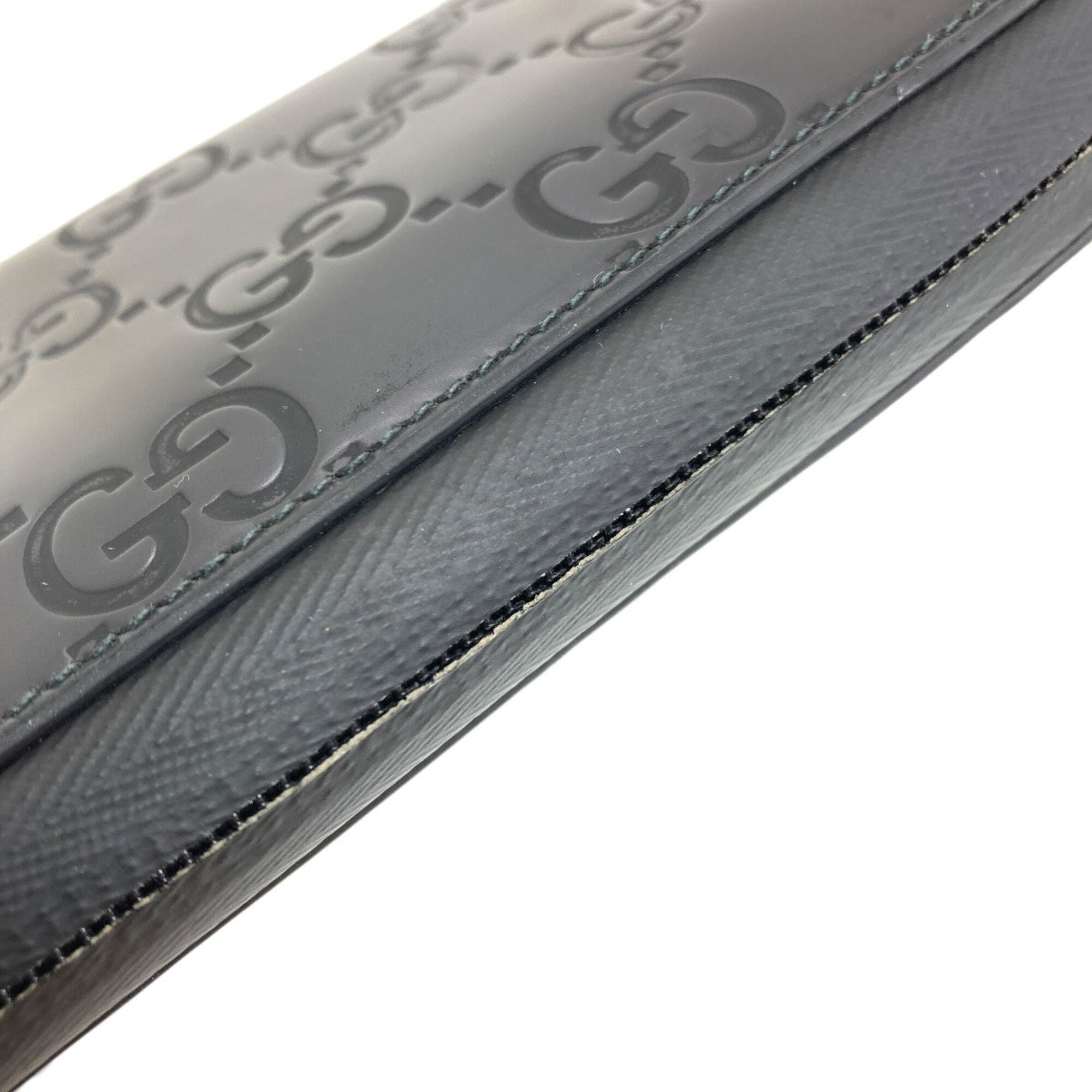 Gucci Black Rubber Long Wallet (Bi-Fold) (Pre-Owned)
