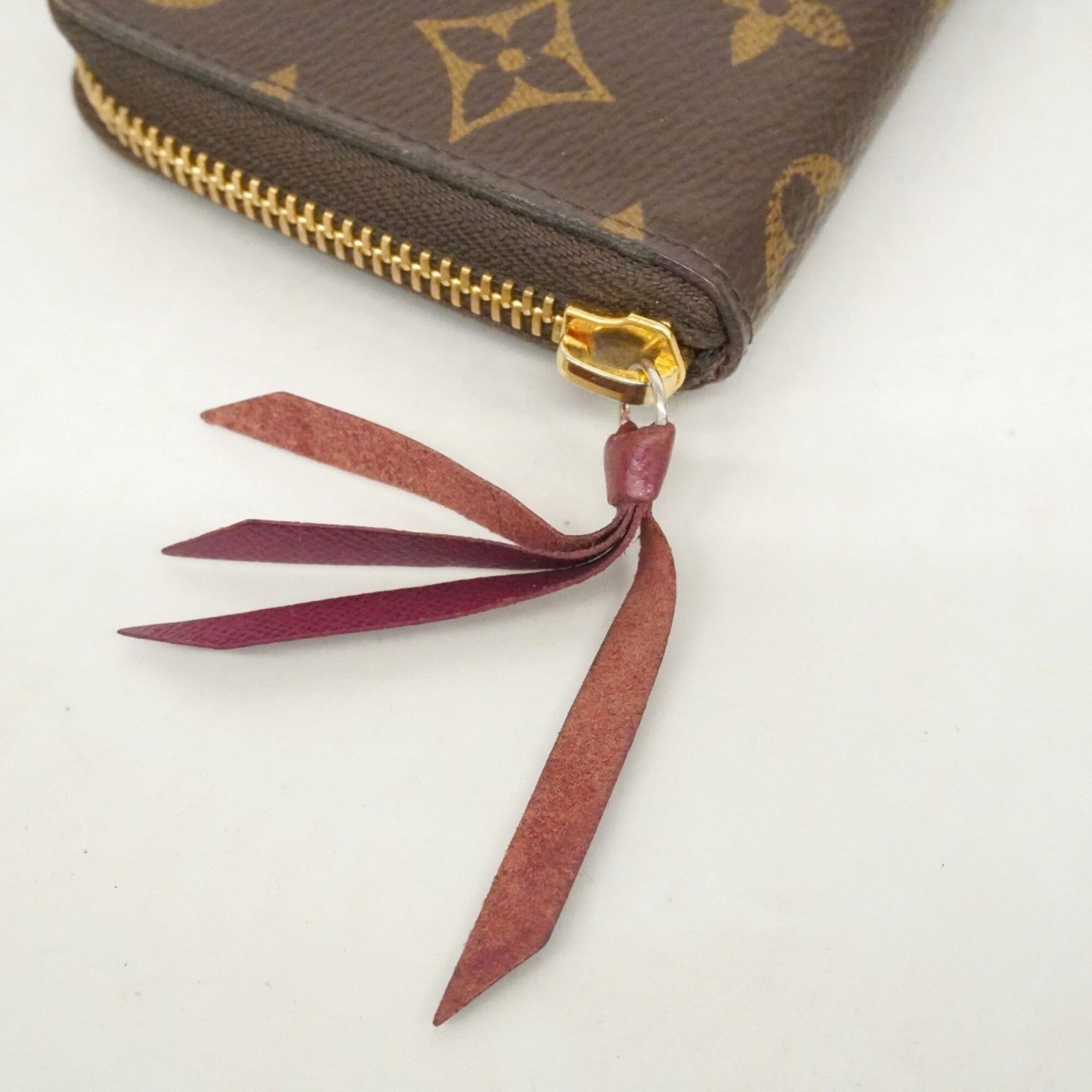 Louis Vuitton Brown Fuchsia Long Wallet (Bi-Fold) (Pre-Owned)