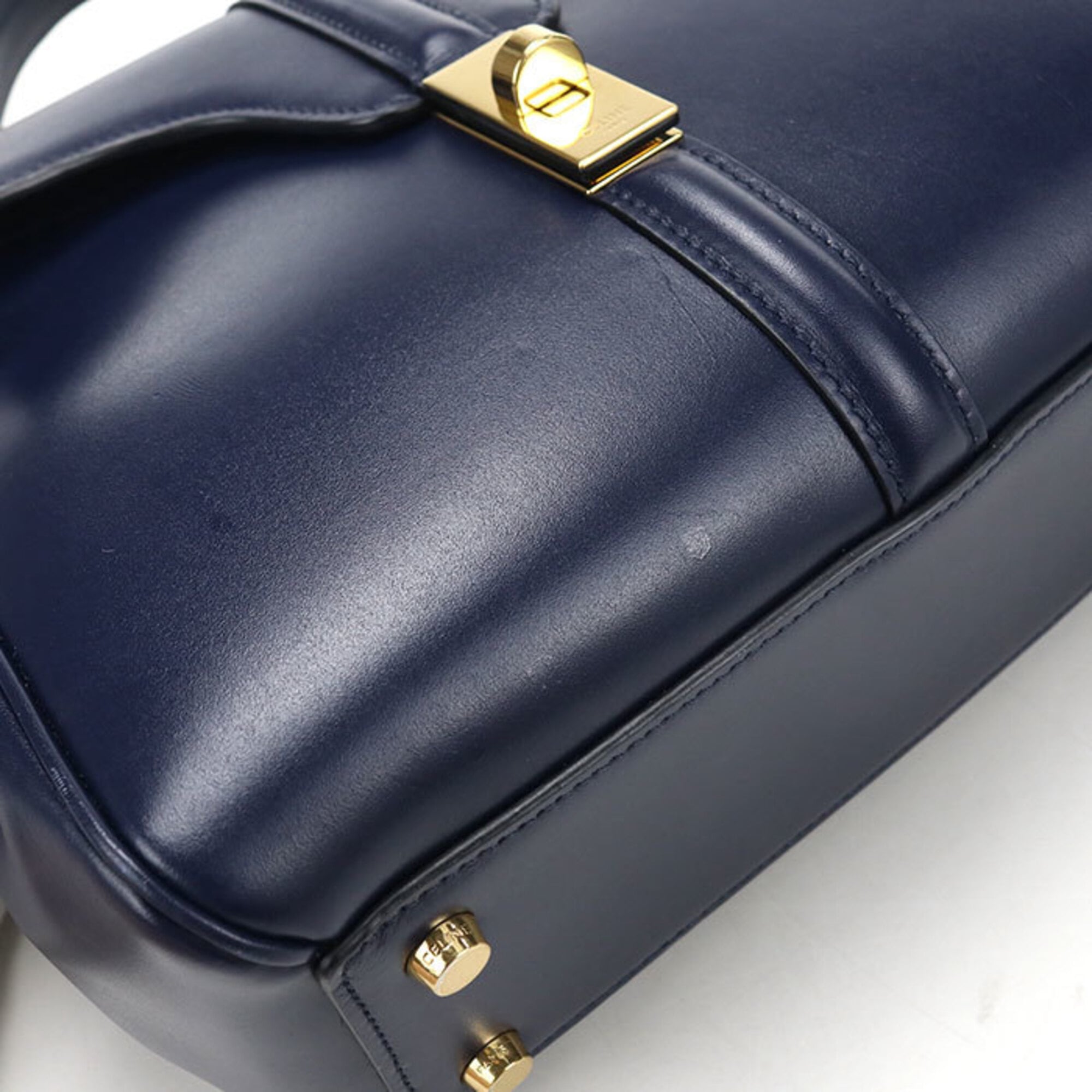 Celine Navy Leather Handbag (Pre-Owned)