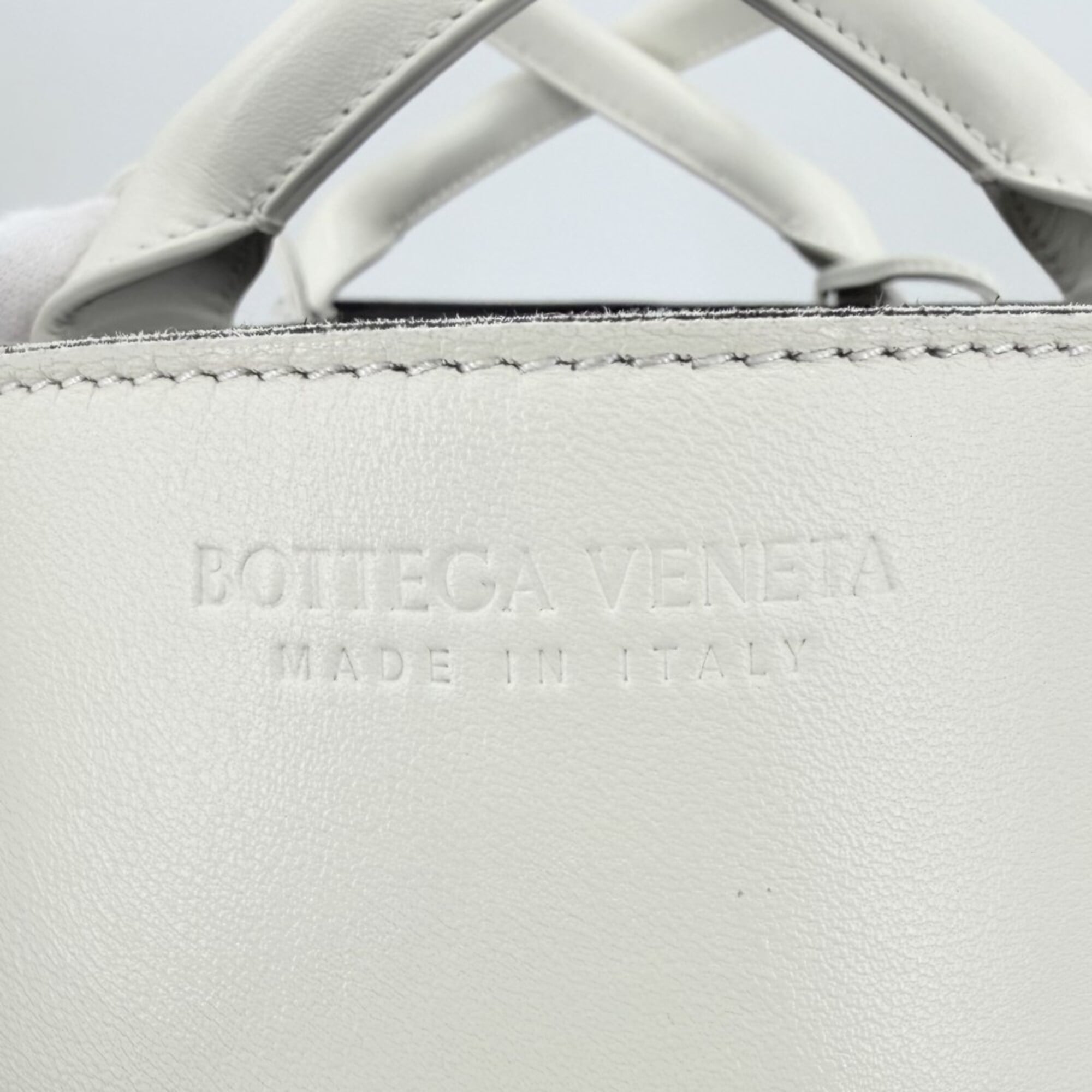 Bottega Veneta Black White Intrecciato Handbag Tote Bag (Pre-Owned)