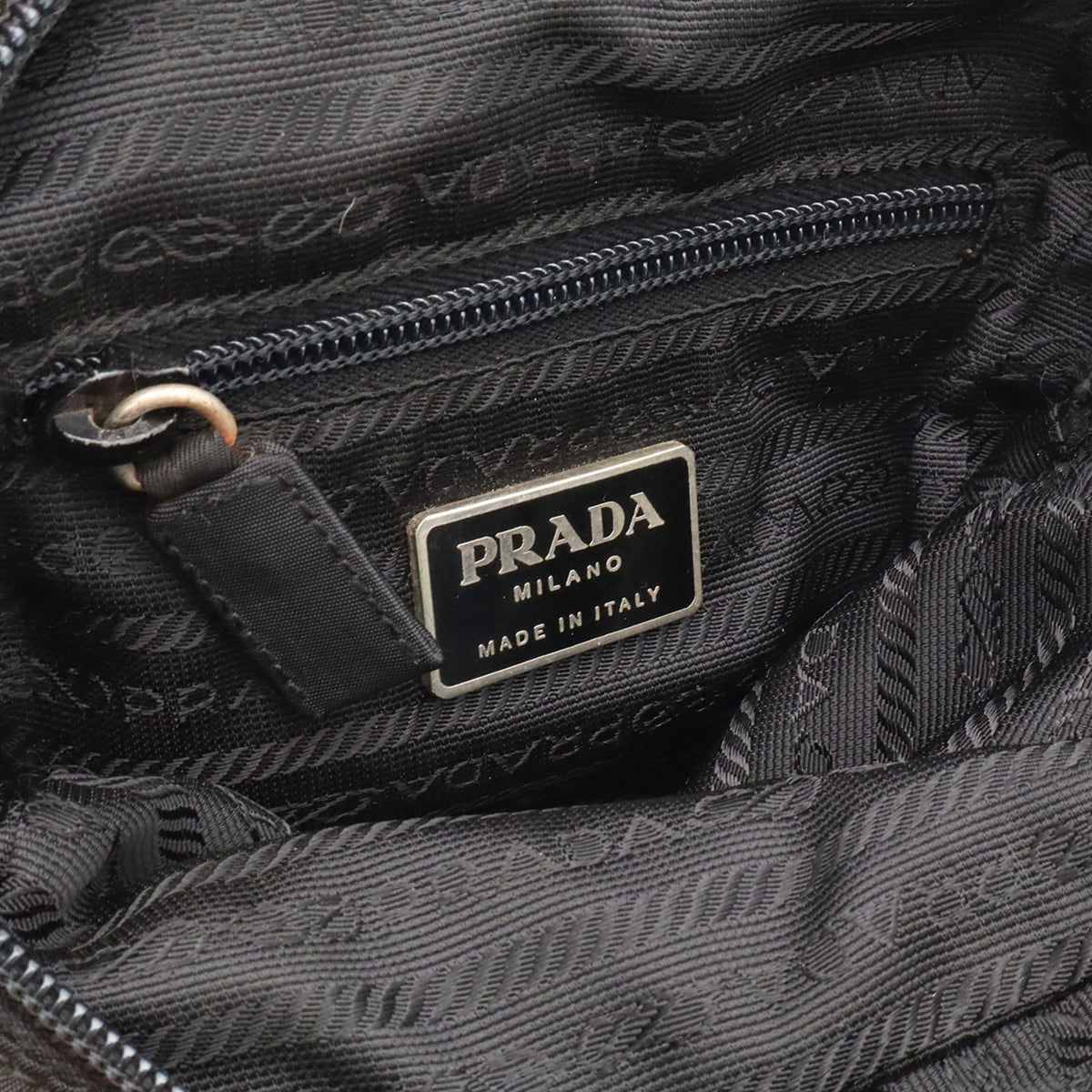 Prada Black Nero Nylon Pochette Pouch Shoulder Bag (Pre-Owned)