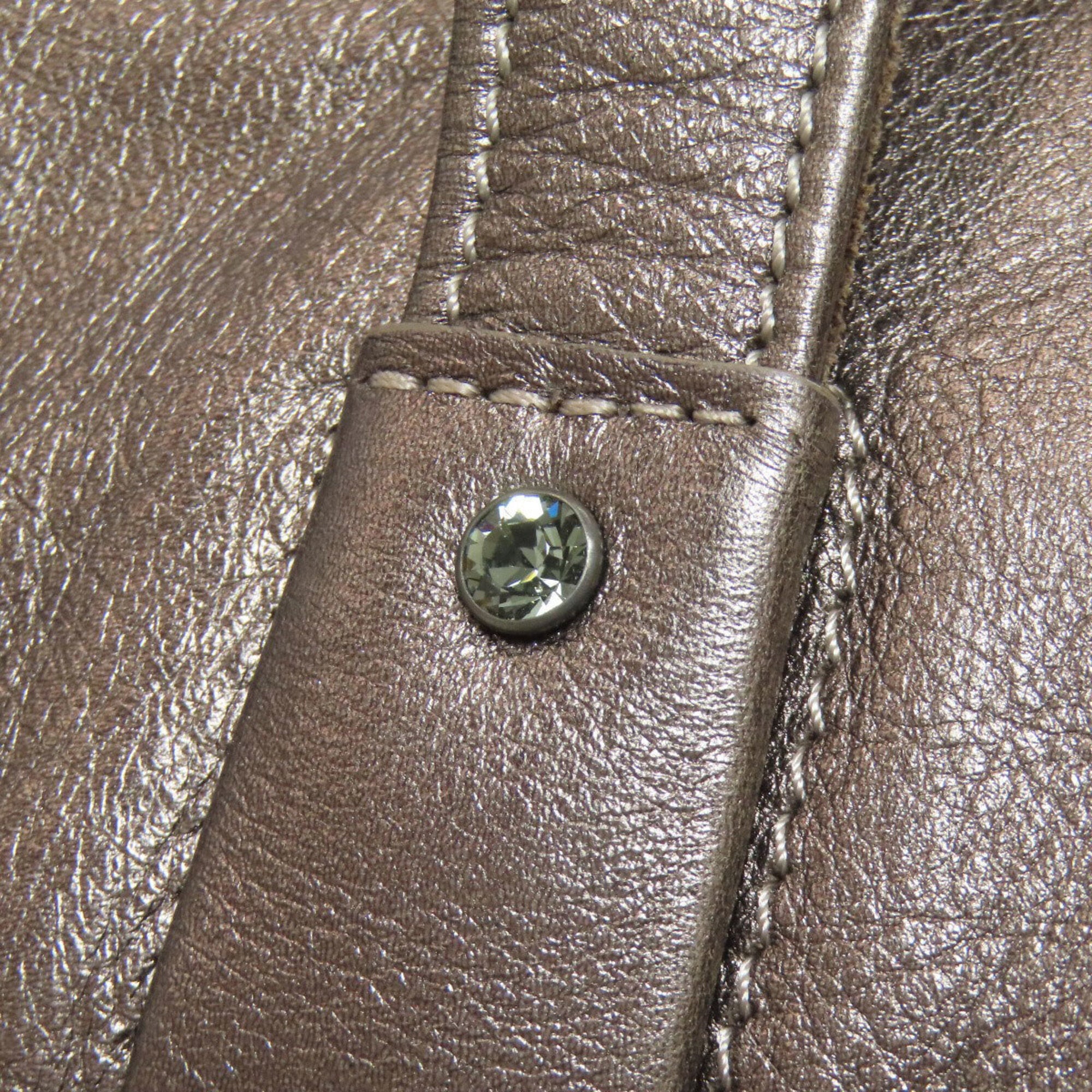 Longchamp Bronze Leather Tote Bag (Pre-Owned)