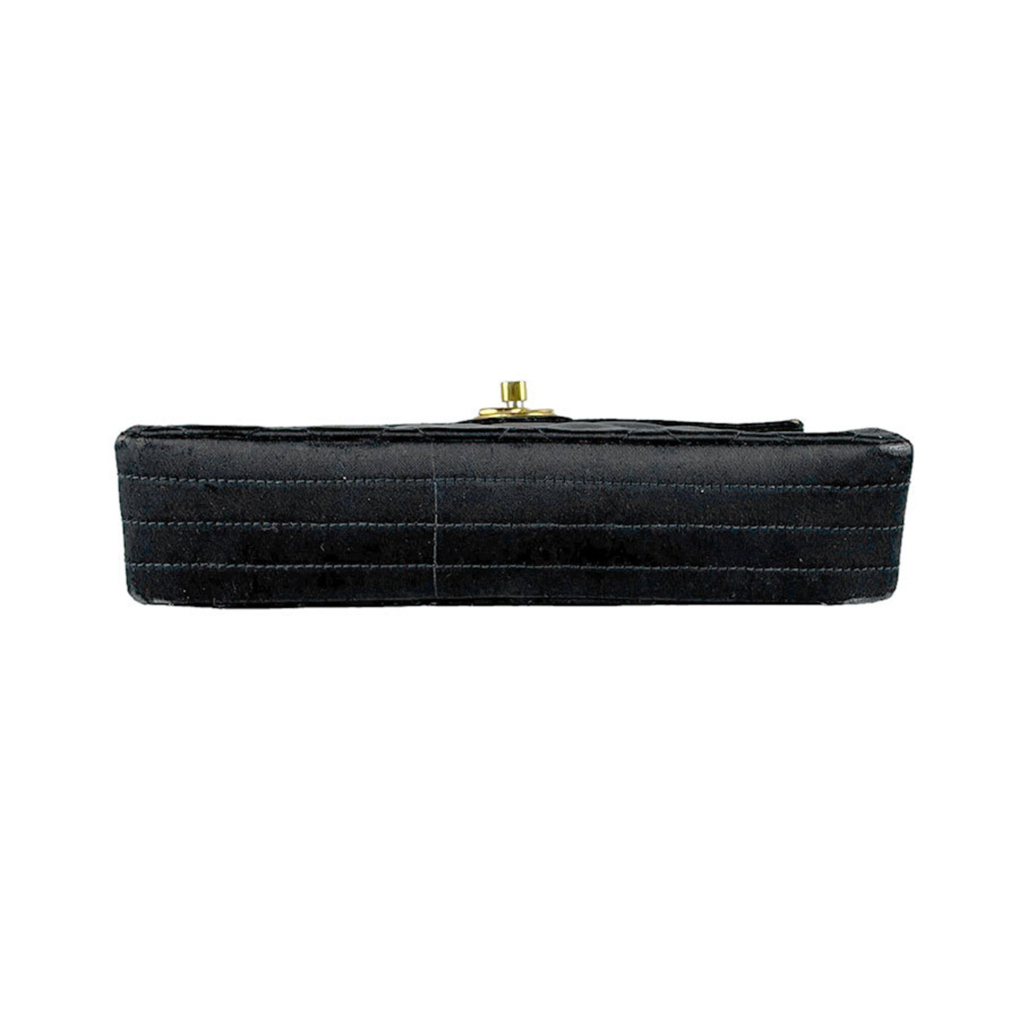 Chanel Black Satin Shoulder Bag (Pre-Owned)