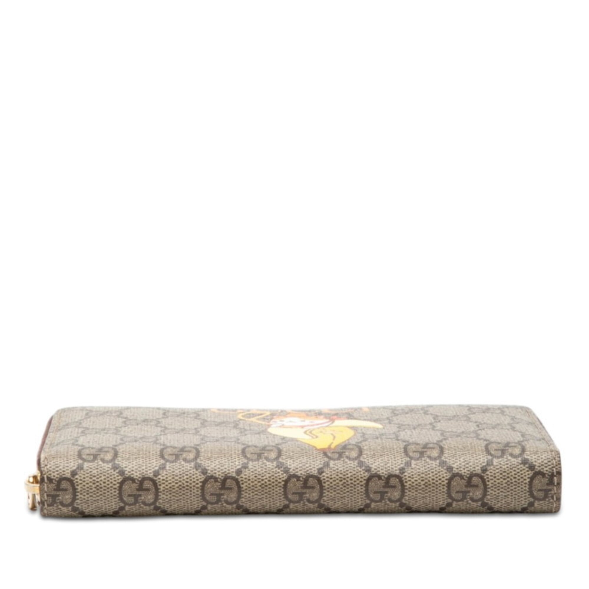 Gucci Brown Yellow Pvc Leather Long Wallet (Bi-Fold) (Pre-Owned)