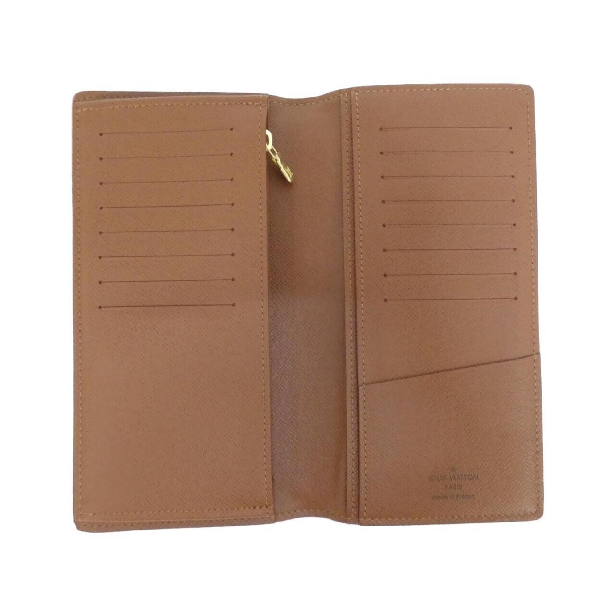 Louis Vuitton Monogram Marron Coated Canvas Long Wallet (Bi-Fold) (Pre-Owned)