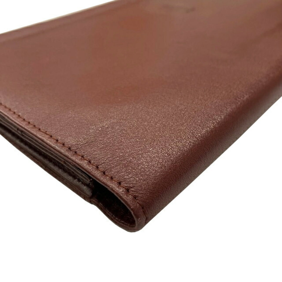 Cartier Bordeaux Leather Clutch Bag (Pre-Owned)