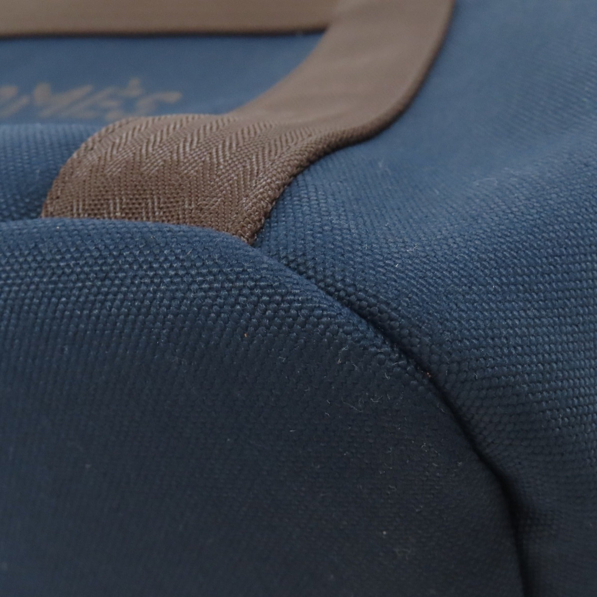 Hermes Navy Canvas Tote Bag (Pre-Owned)