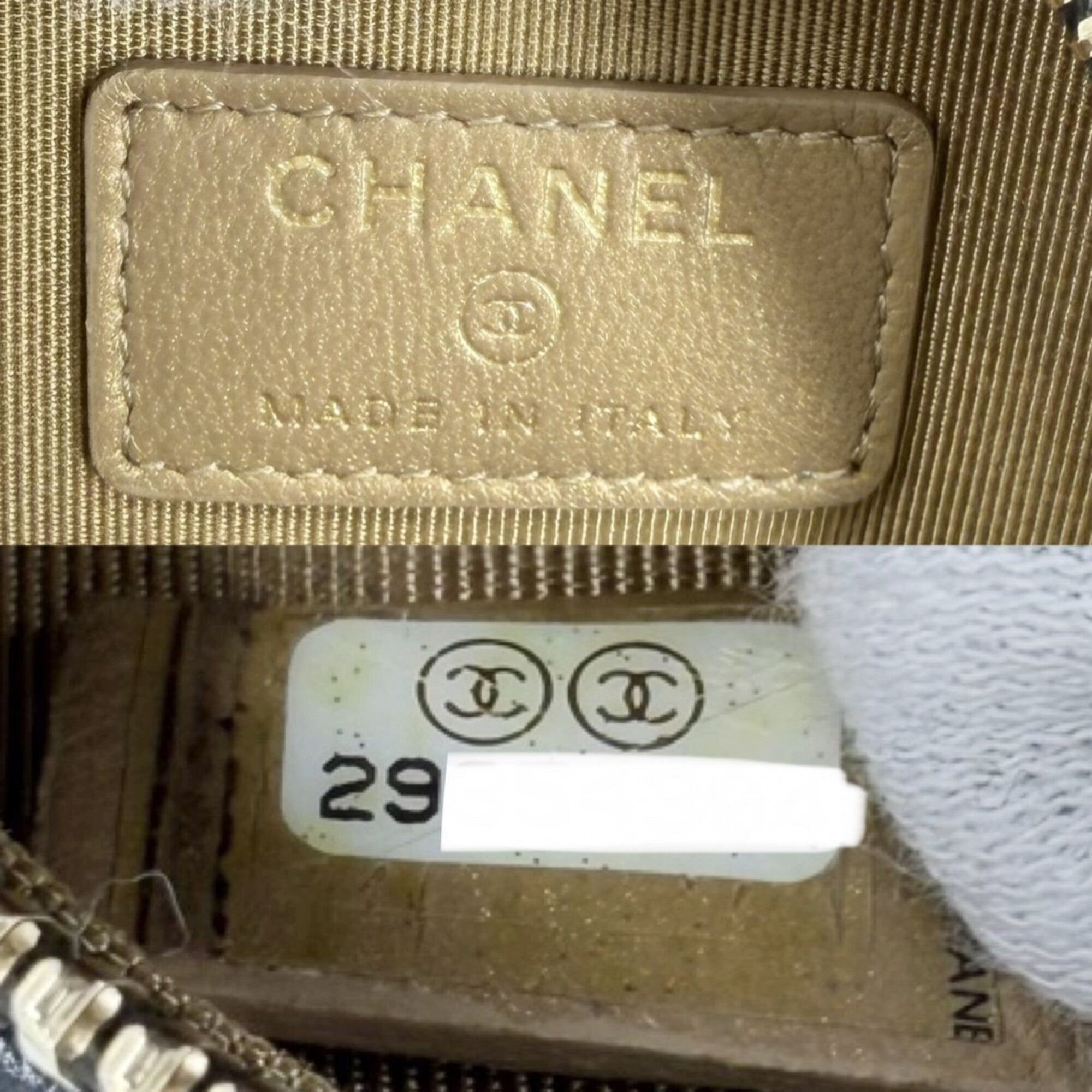 Chanel Black White Leather Shoulder Bag (Pre-Owned)