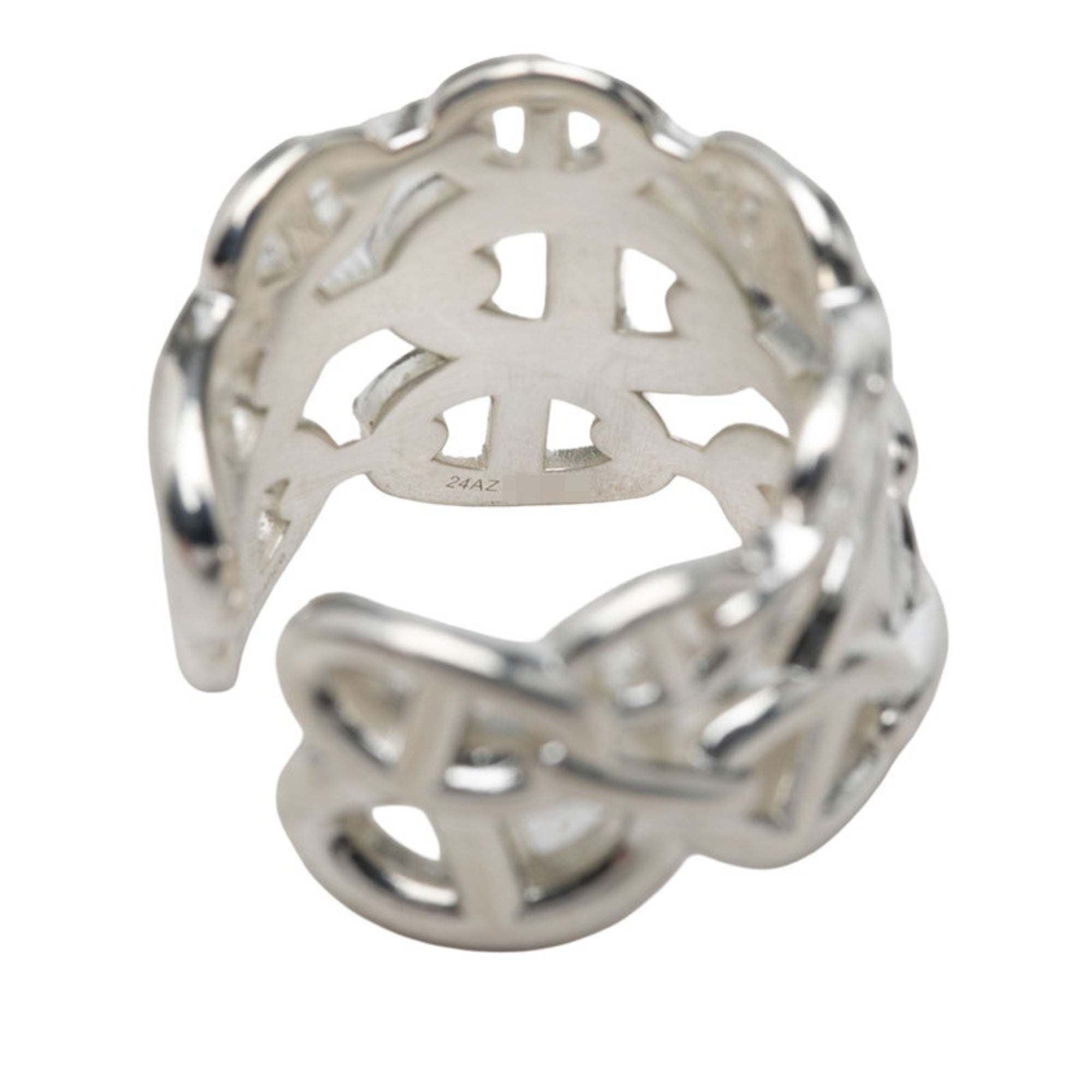 Hermes Silver 925 Band Ring (Pre-Owned)