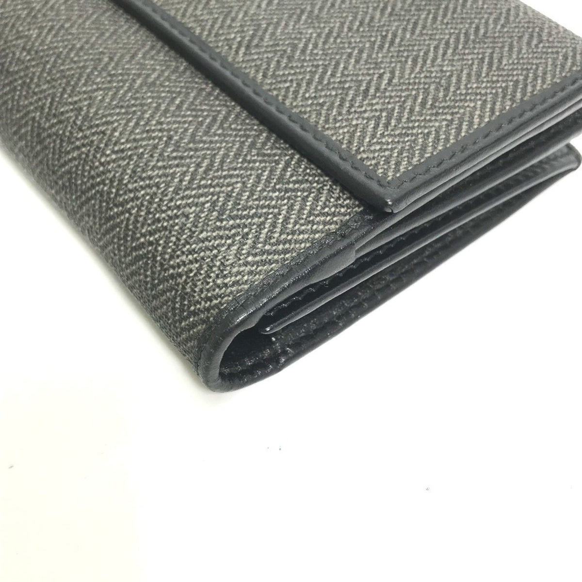 Bvlgari Gray Pvc Leather Long Wallet (Bi-Fold) (Pre-Owned)