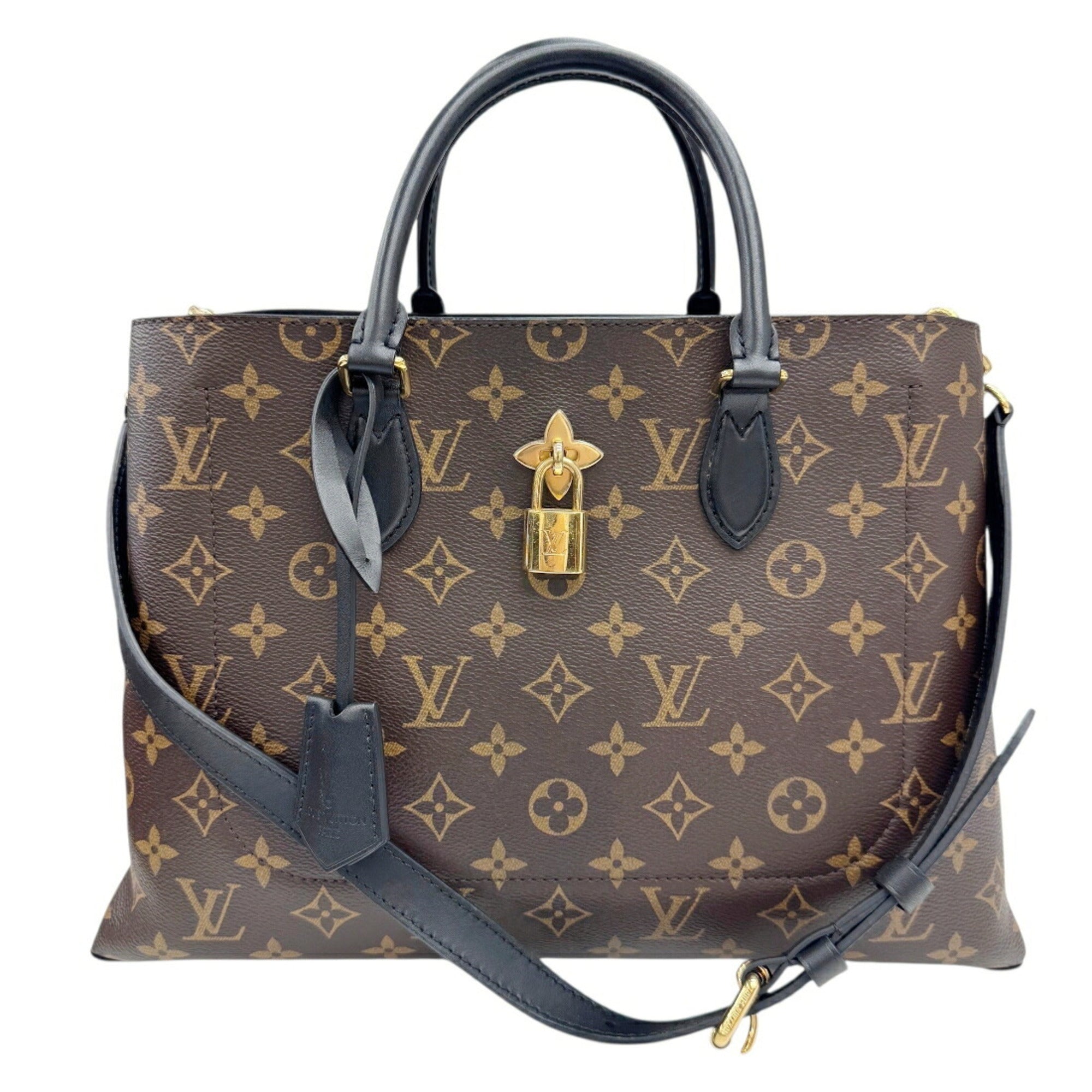Louis Vuitton Brown Noir Monogram Leather Handbag Shoulder Bag (Pre-Owned)