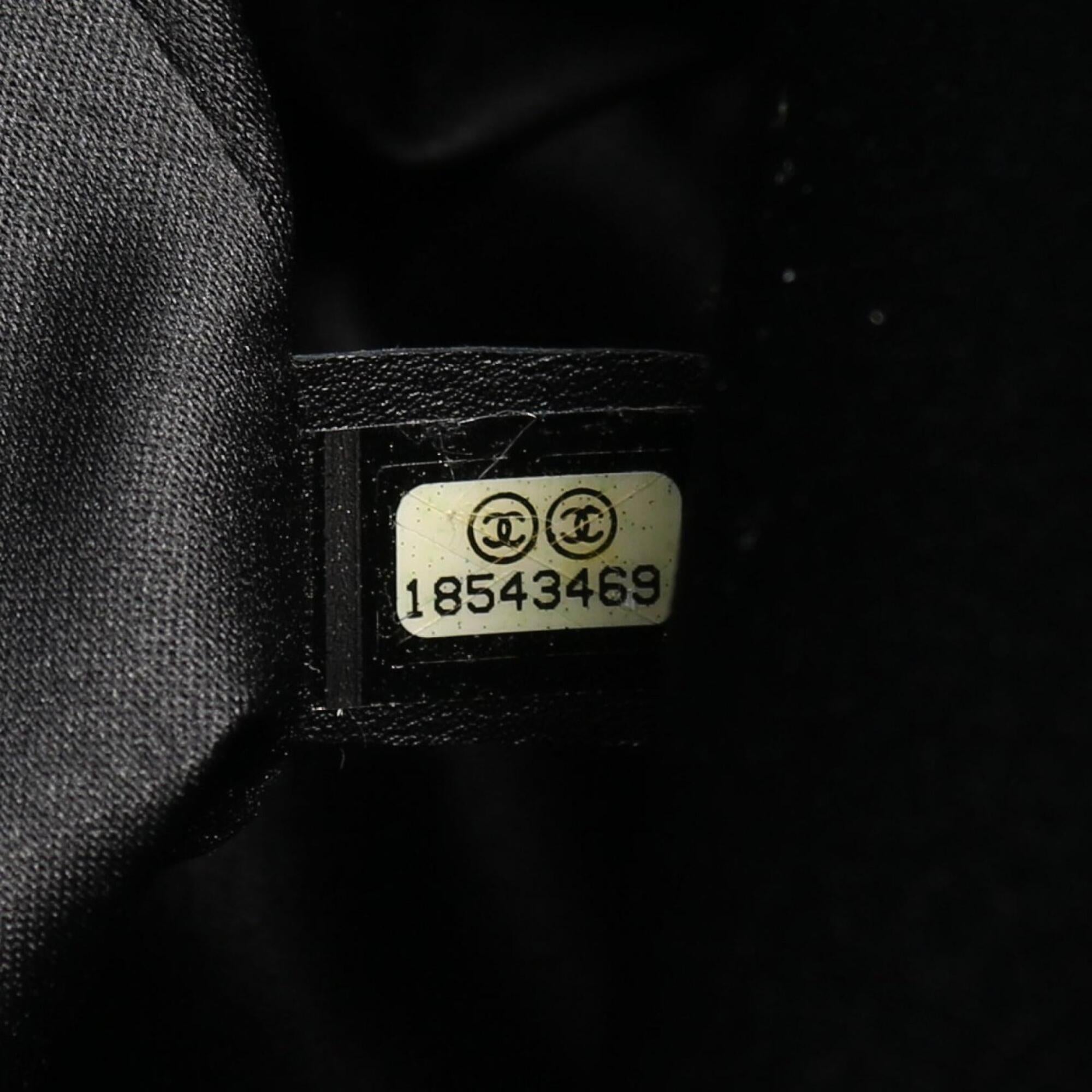 Chanel Black Grained Calfskin Handbag Tote Bag (Pre-Owned)