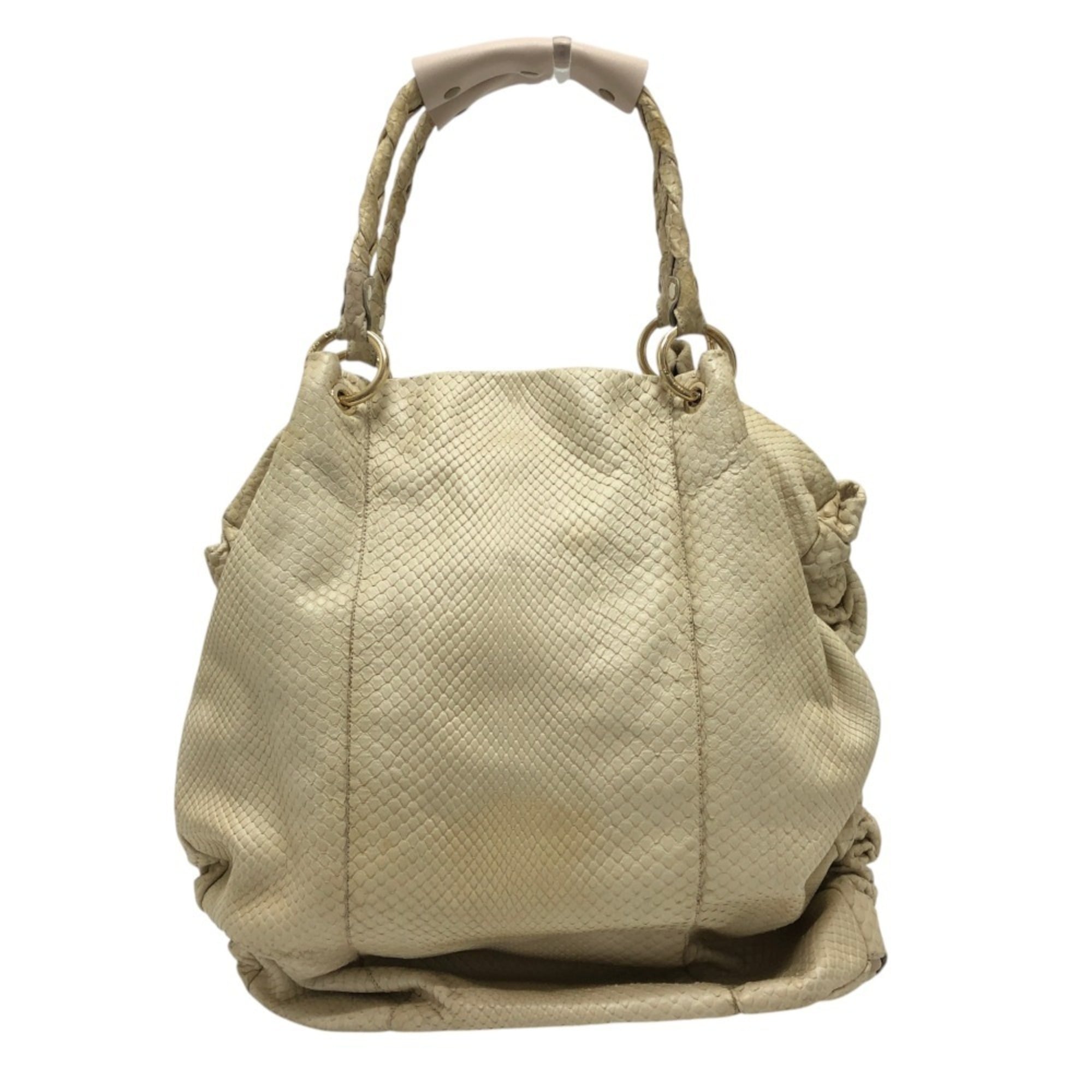 Tod's White Leather Handbag Shoulder Bag Tote Bag (Pre-Owned)