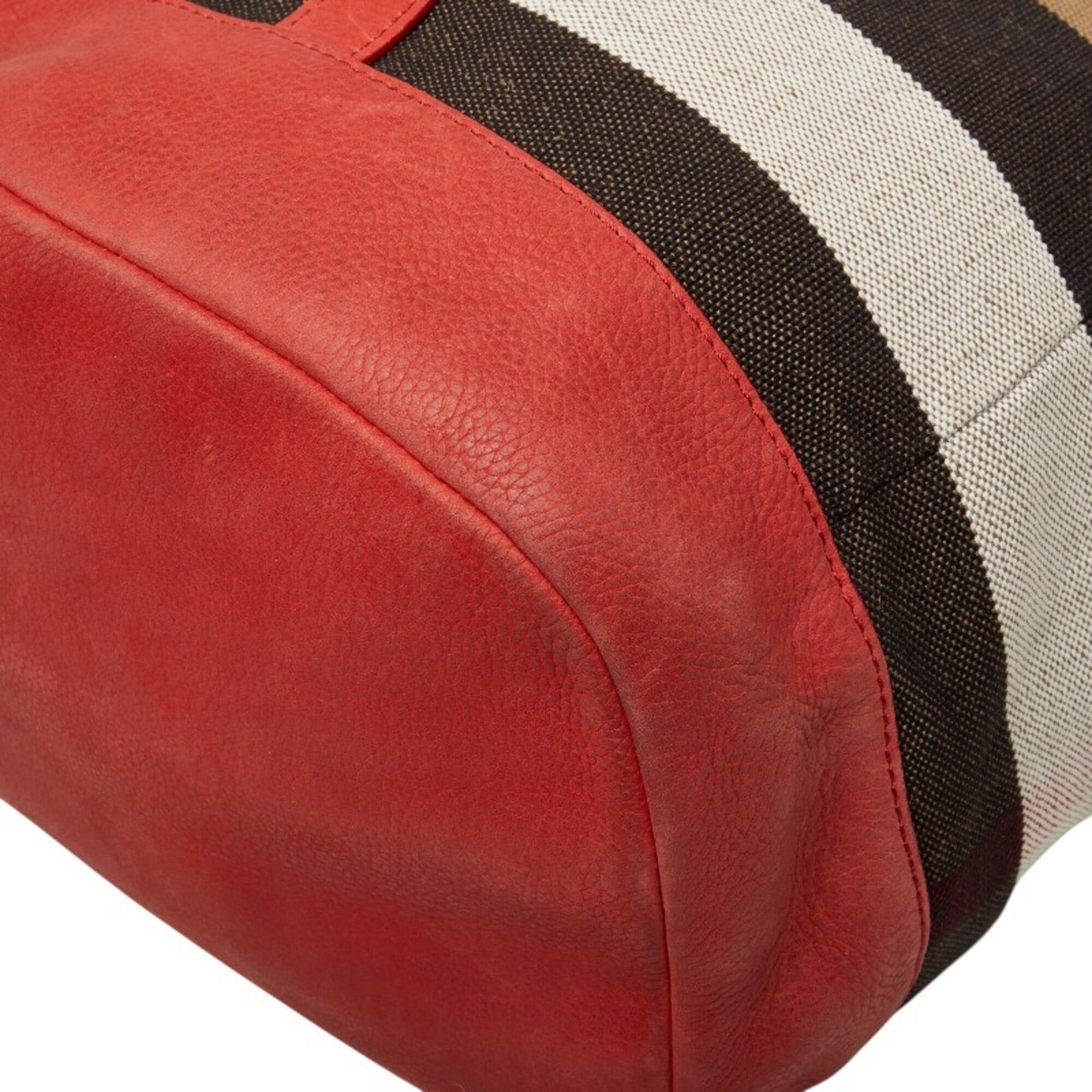 Burberry Beige Multi-Color Canvas Leather Backpack (Pre-Owned)