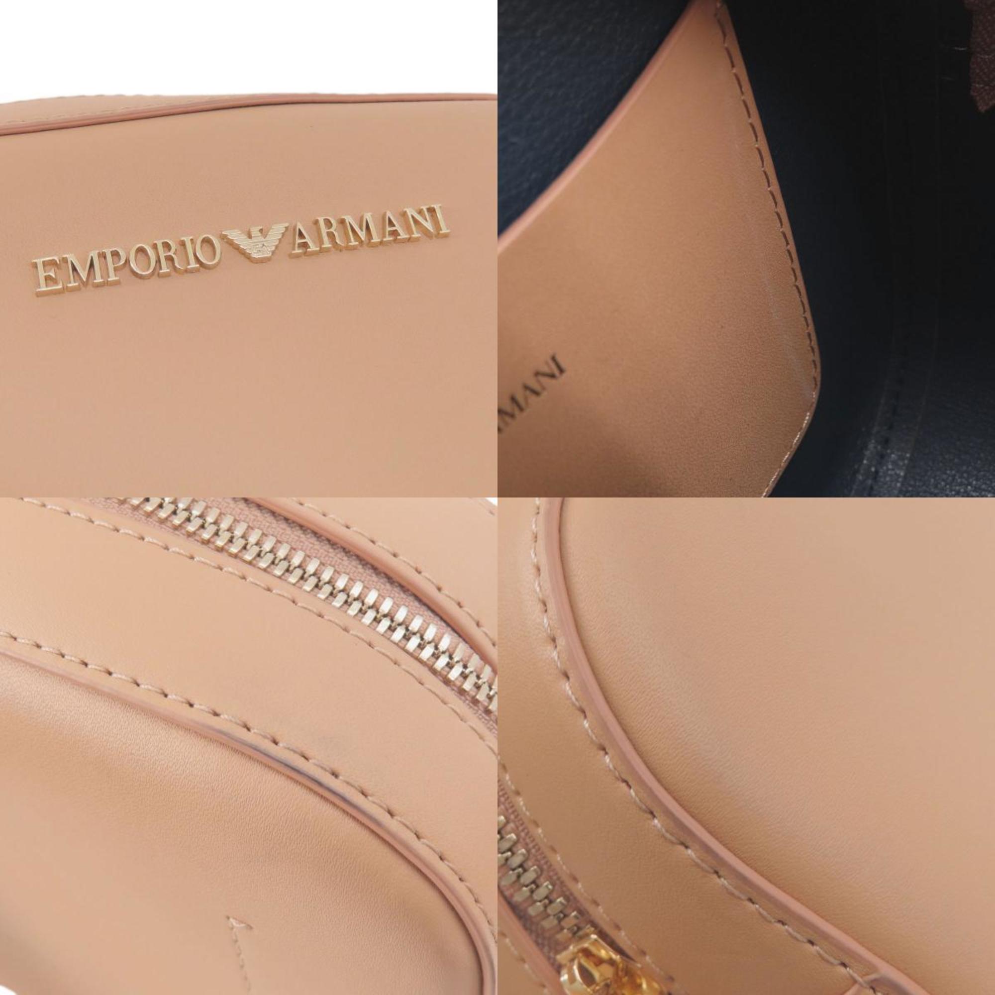 Emporio Armani Beige Leather Shoulder Bag (Pre-Owned)