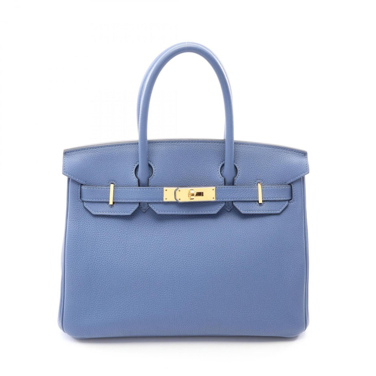 Hermes Blue Togo Leather Handbag (Pre-Owned)