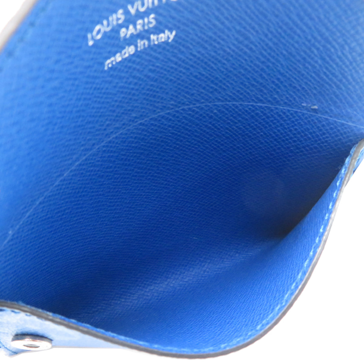 Louis Vuitton Blue Taigarama Coin Purse/Coin Case (Pre-Owned)