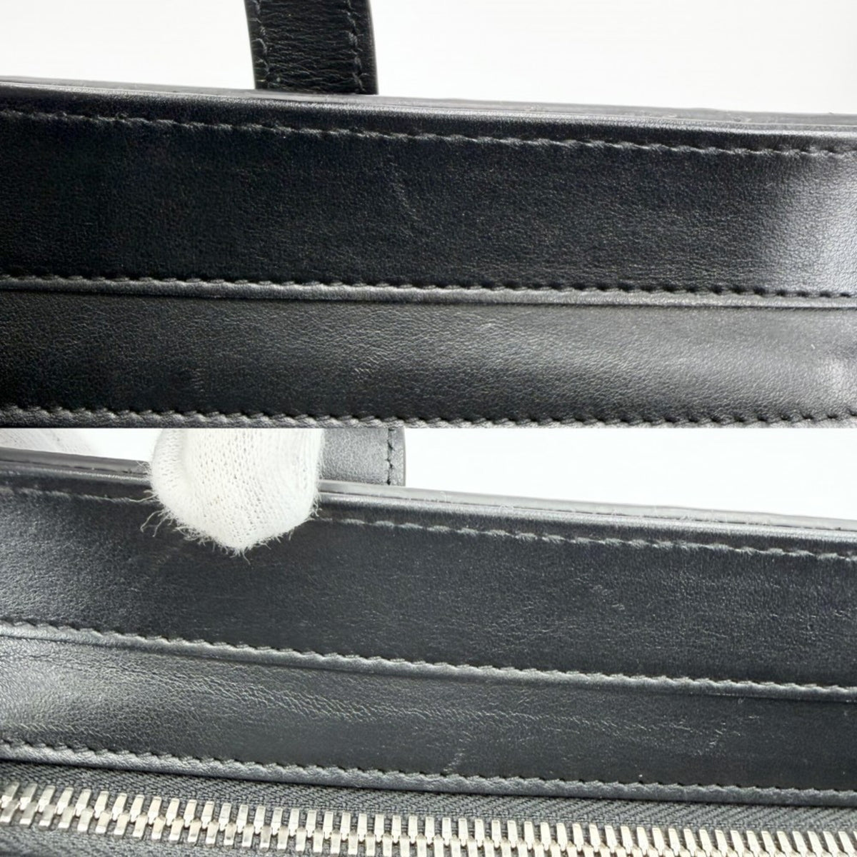 Gucci Black Leather Handbag Tote Bag (Pre-Owned)