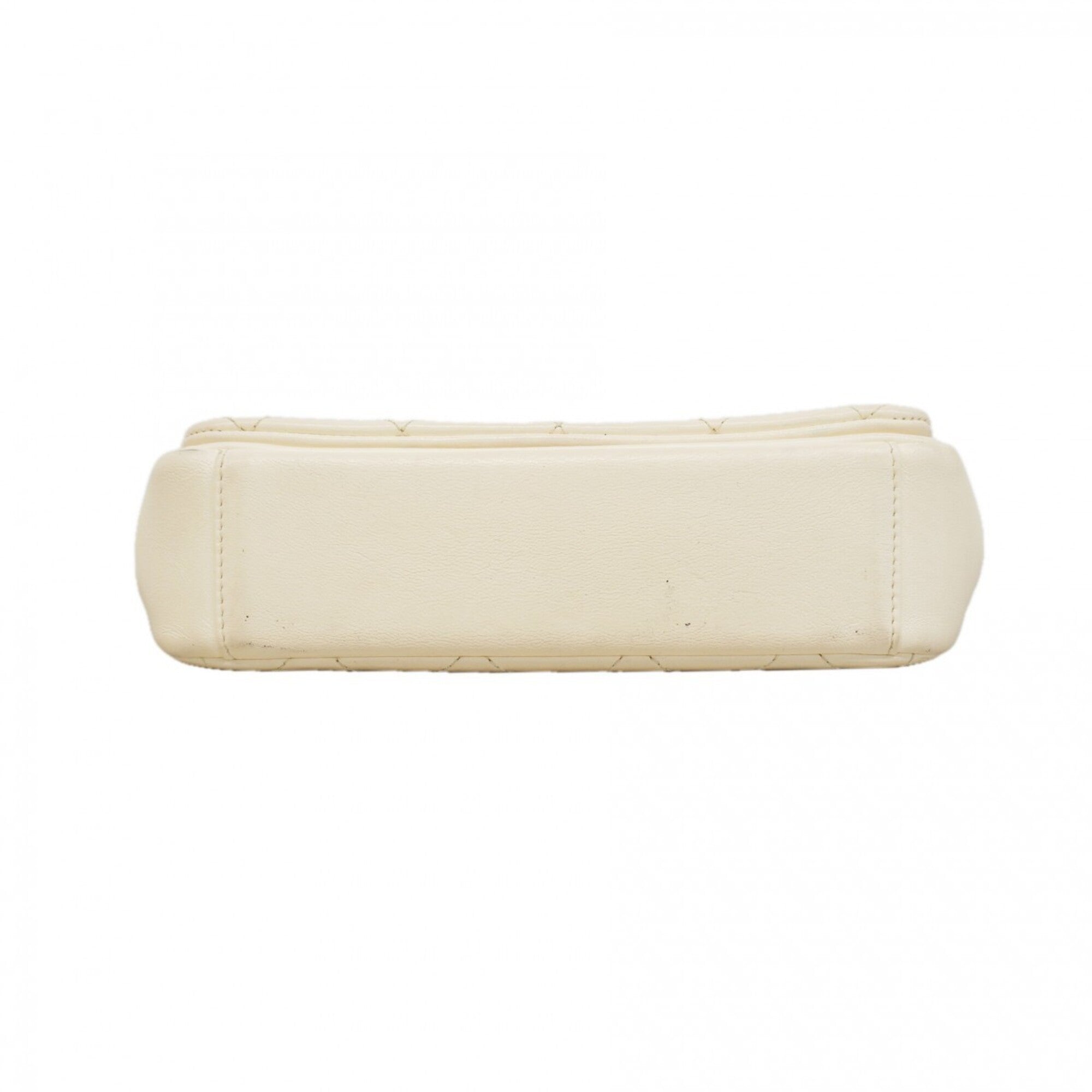 Chanel White Leather Shoulder Bag (Pre-Owned)
