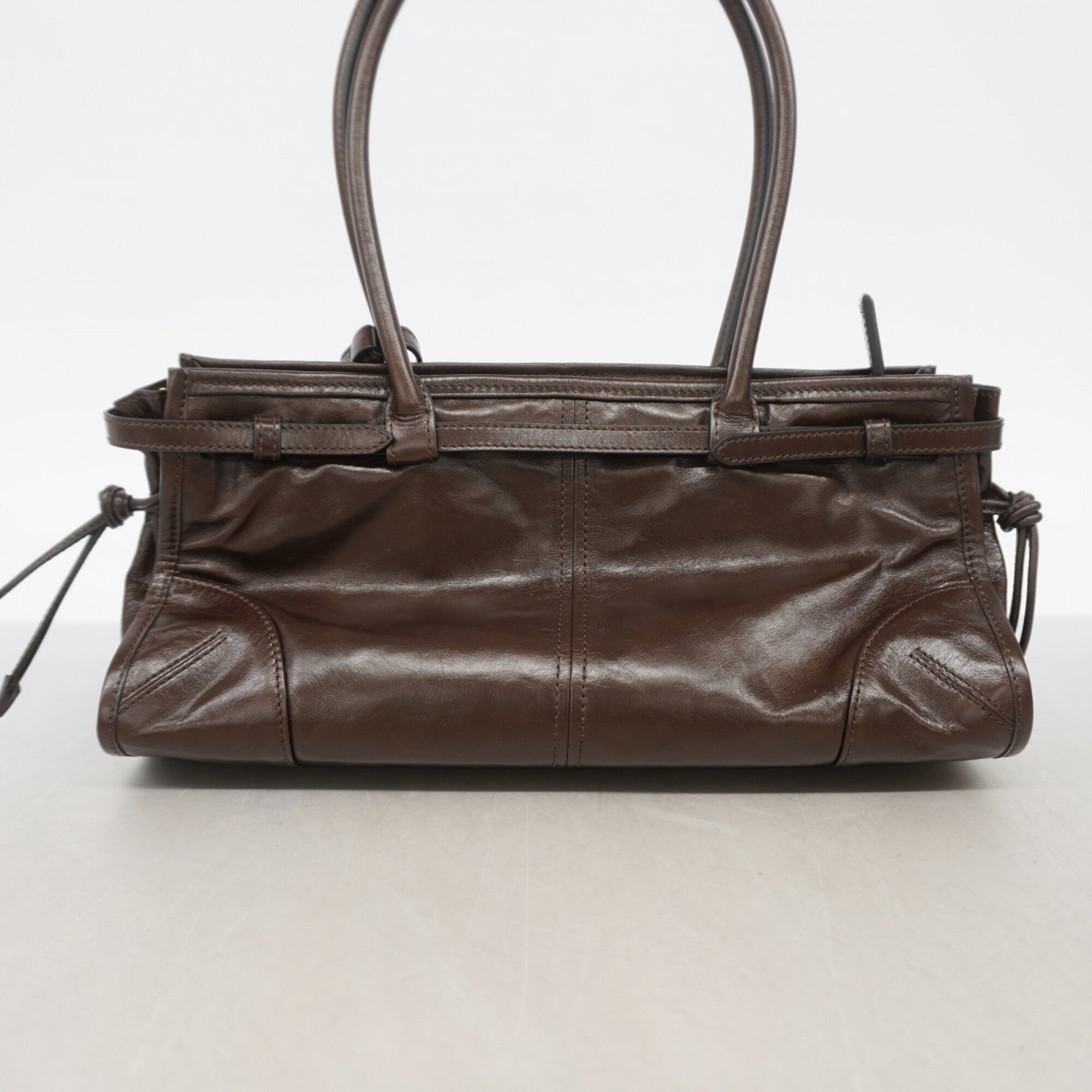 Prada Brown Leather Handbag (Pre-Owned)