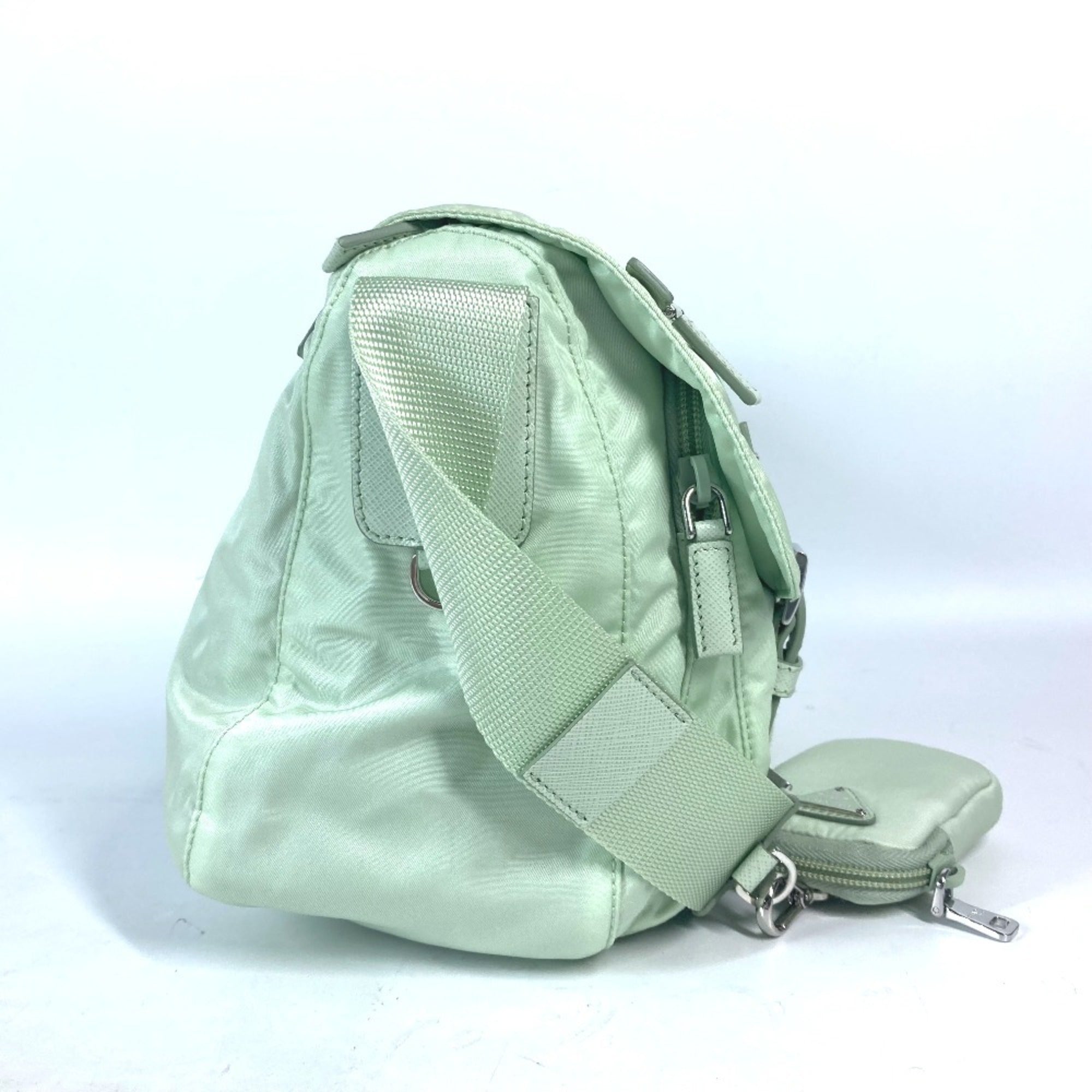 Prada Green Nylon Shoulder Bag (Pre-Owned)