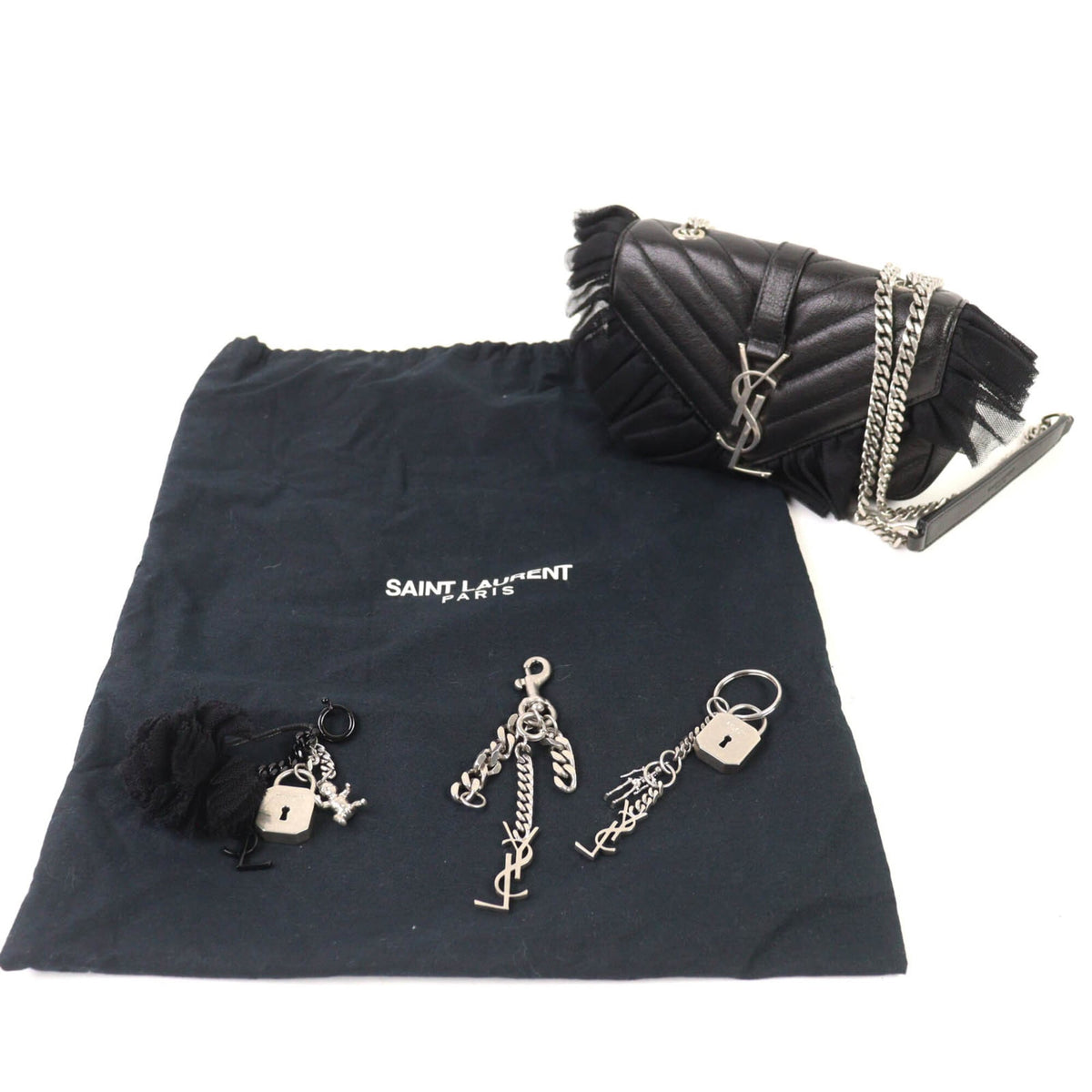 Saint Laurent Black Leather Shoulder Bag (Pre-Owned)