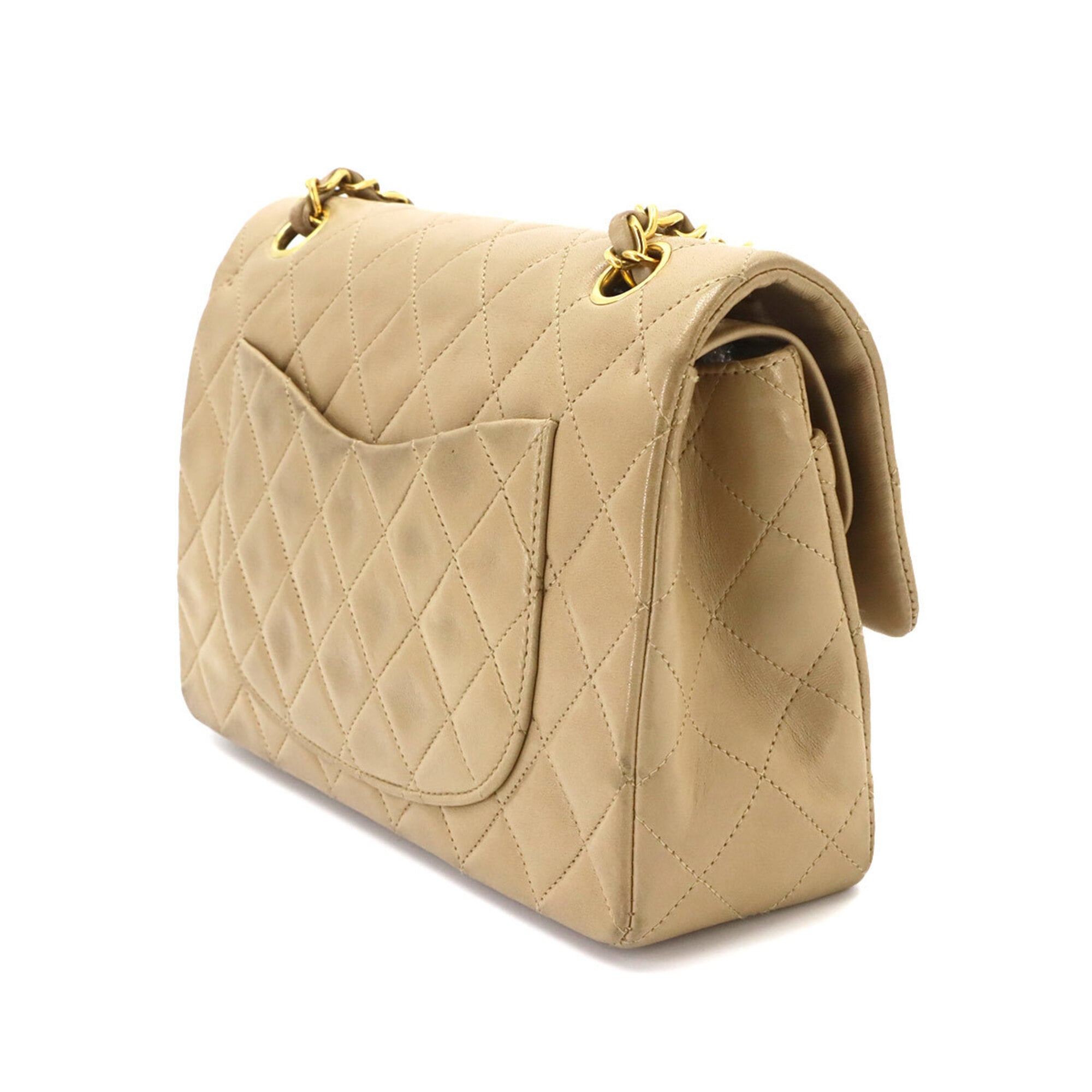 Chanel Beige Leather Shoulder Bag (Pre-Owned)
