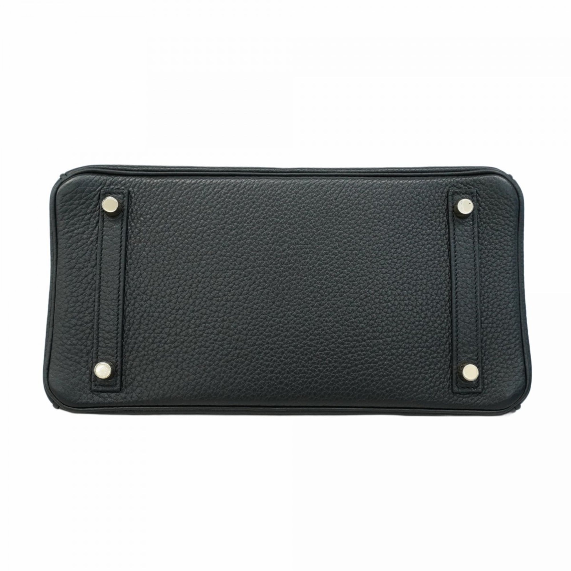 Hermes Black Taurillon Clemence Leather Handbag (Pre-Owned)