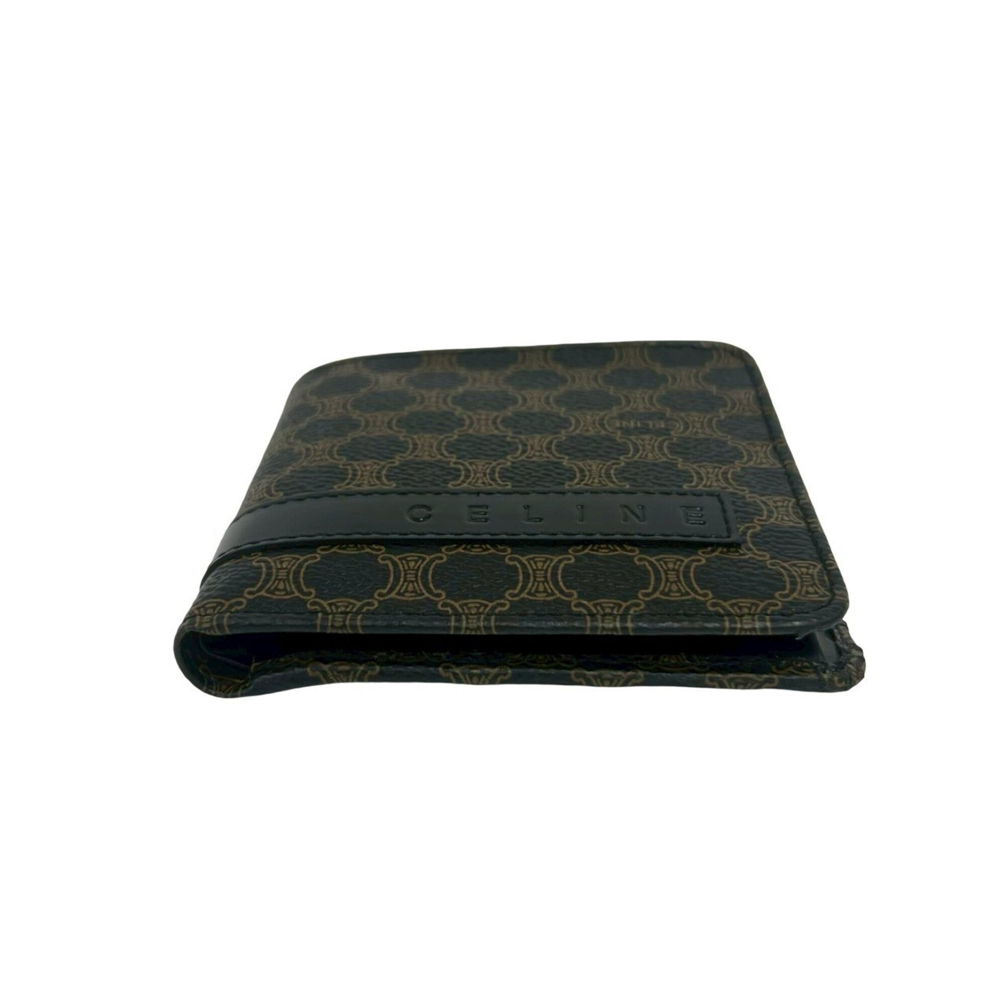 Celine Black Brown Pvc Leather Wallet (Bi-Fold) (Pre-Owned)