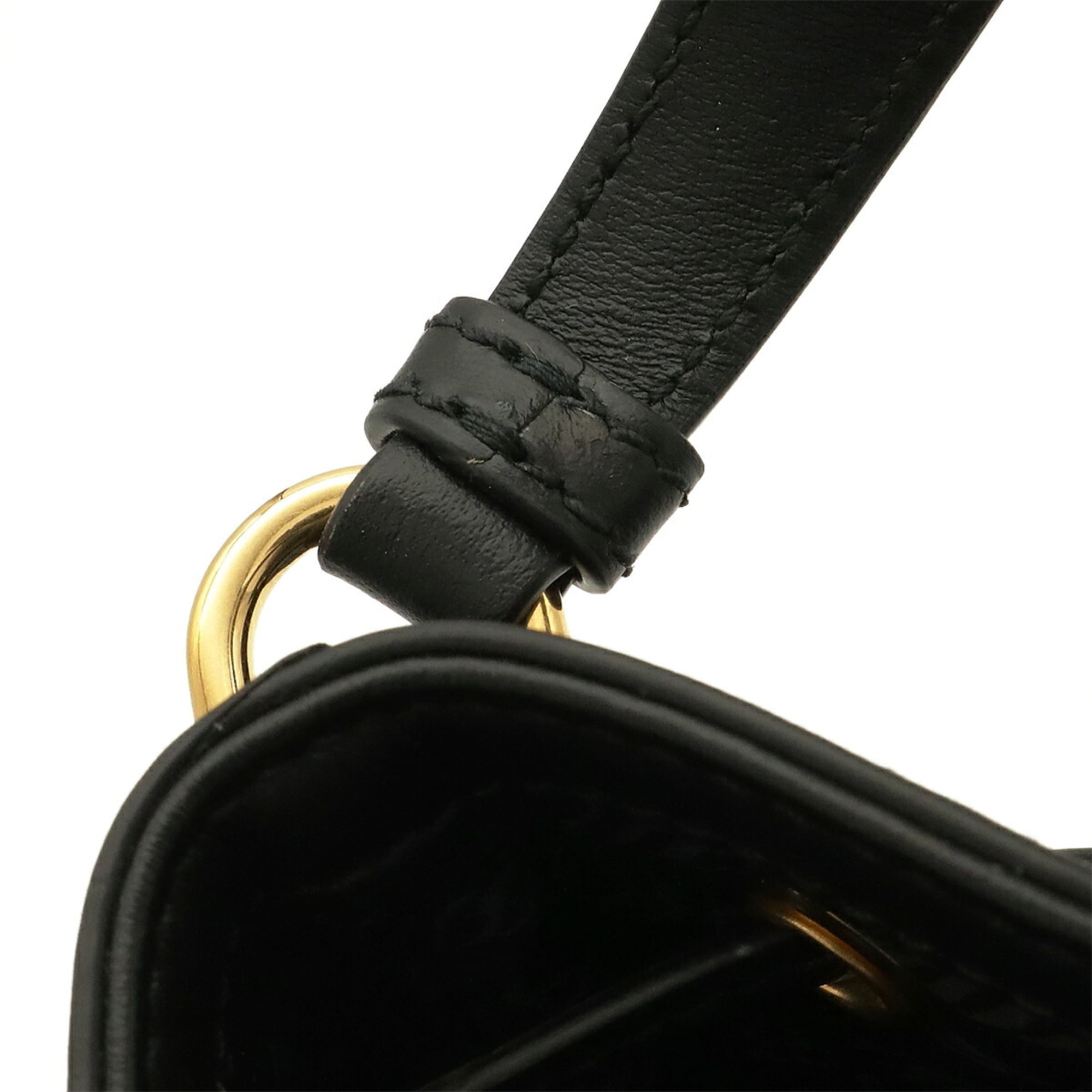 Prada Black Nero Canvas Handbag Shoulder Bag (Pre-Owned)