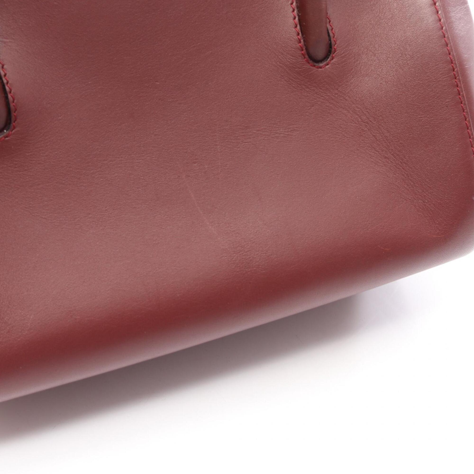 Cartier Bordeaux Leather Handbag (Pre-Owned)
